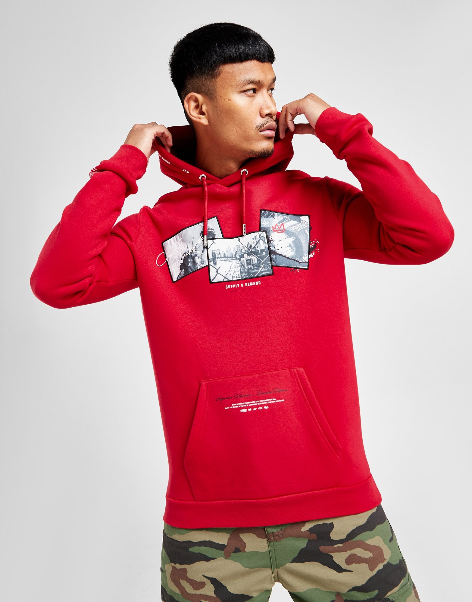 Red Supply & Demand Stacks Hoodie JD Sports Malaysia