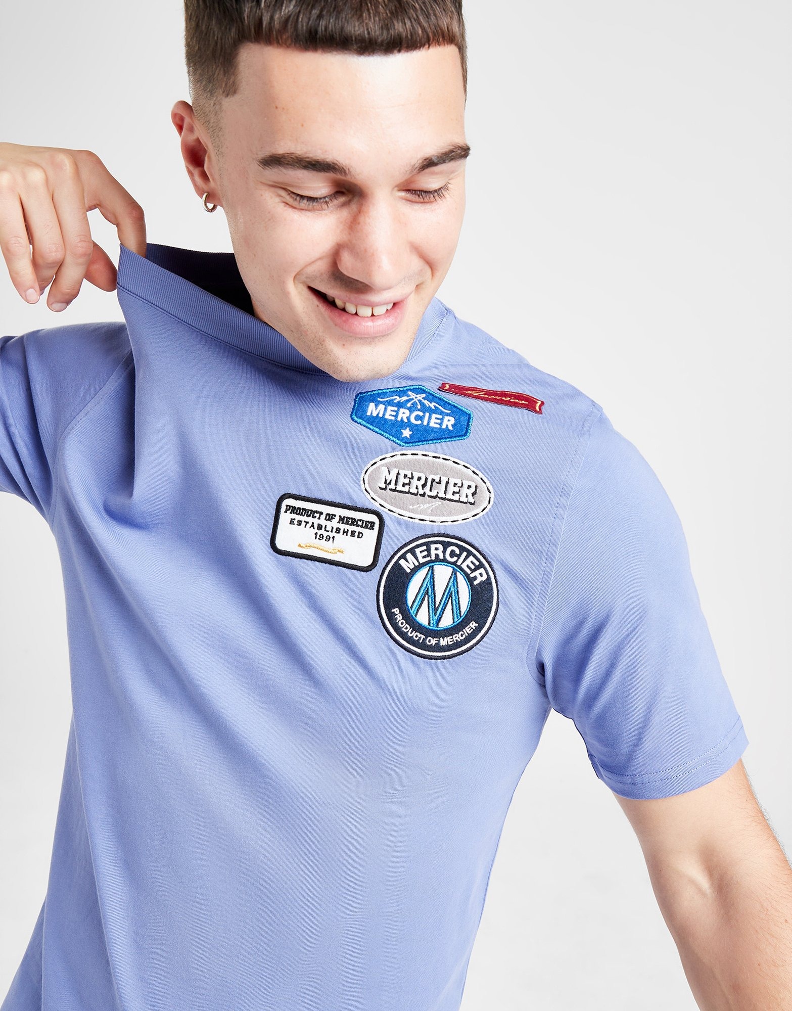 Lilla MERCIER Original Badge T-Shirt - JD Sports Danmark