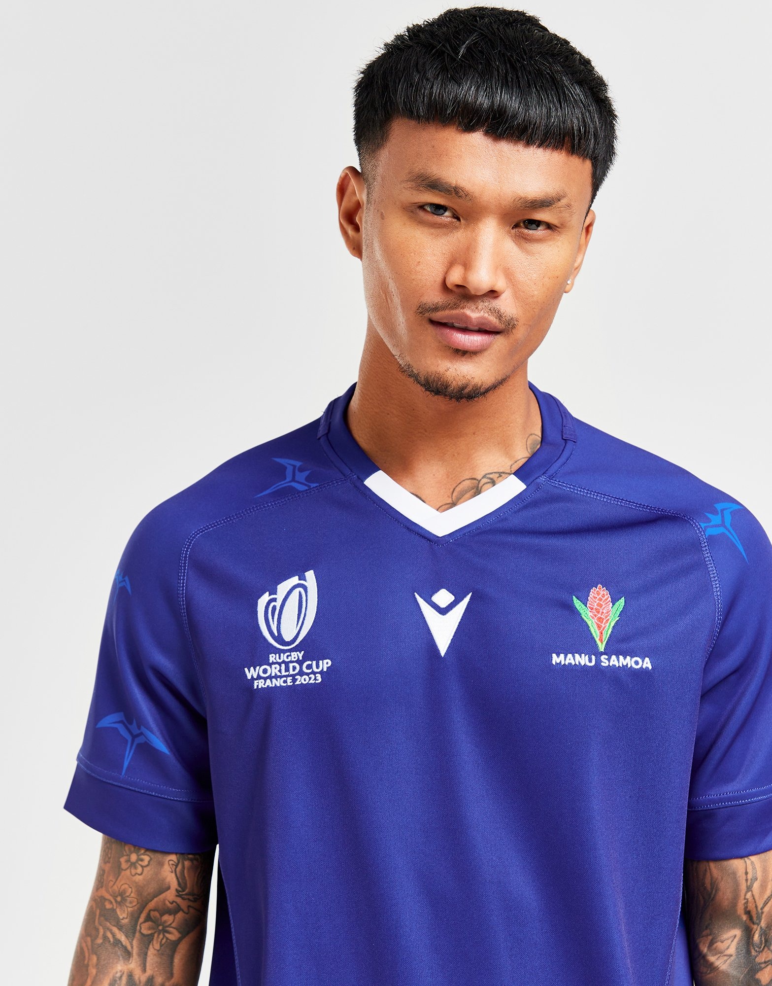 Macron Samoa Rugby World Cup 2023 Home Shirt Blau JD Sports Österreich
