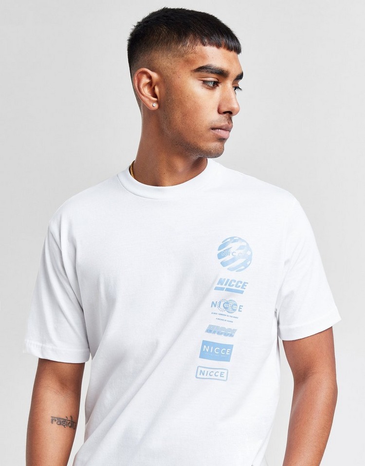 White Nicce Stickered T-Shirt | JD Sports UK