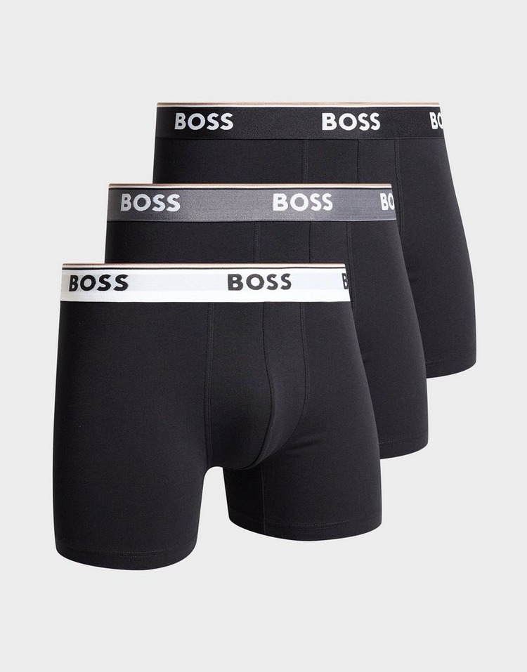 Black BOSS 3-Pack Boxers | JD Sports UK