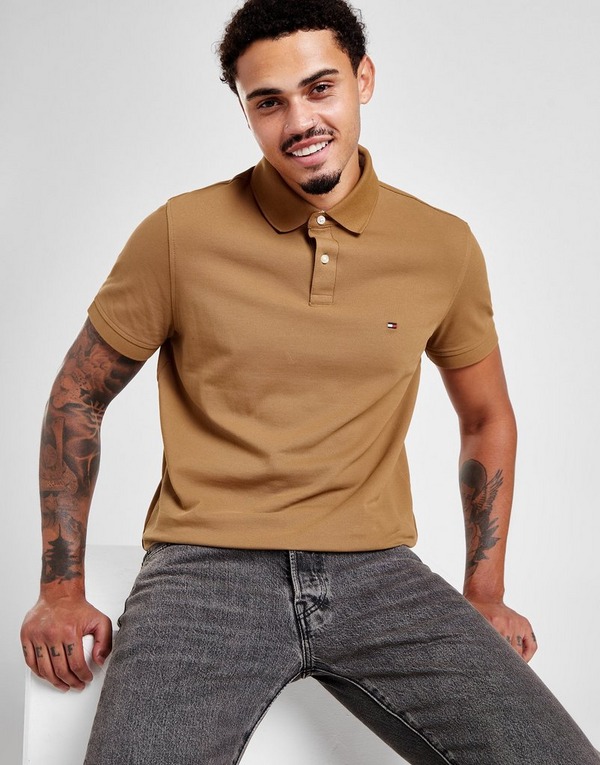 Tommy Hilfiger Polo Manches Courtes Homme Maron- JD Sports France