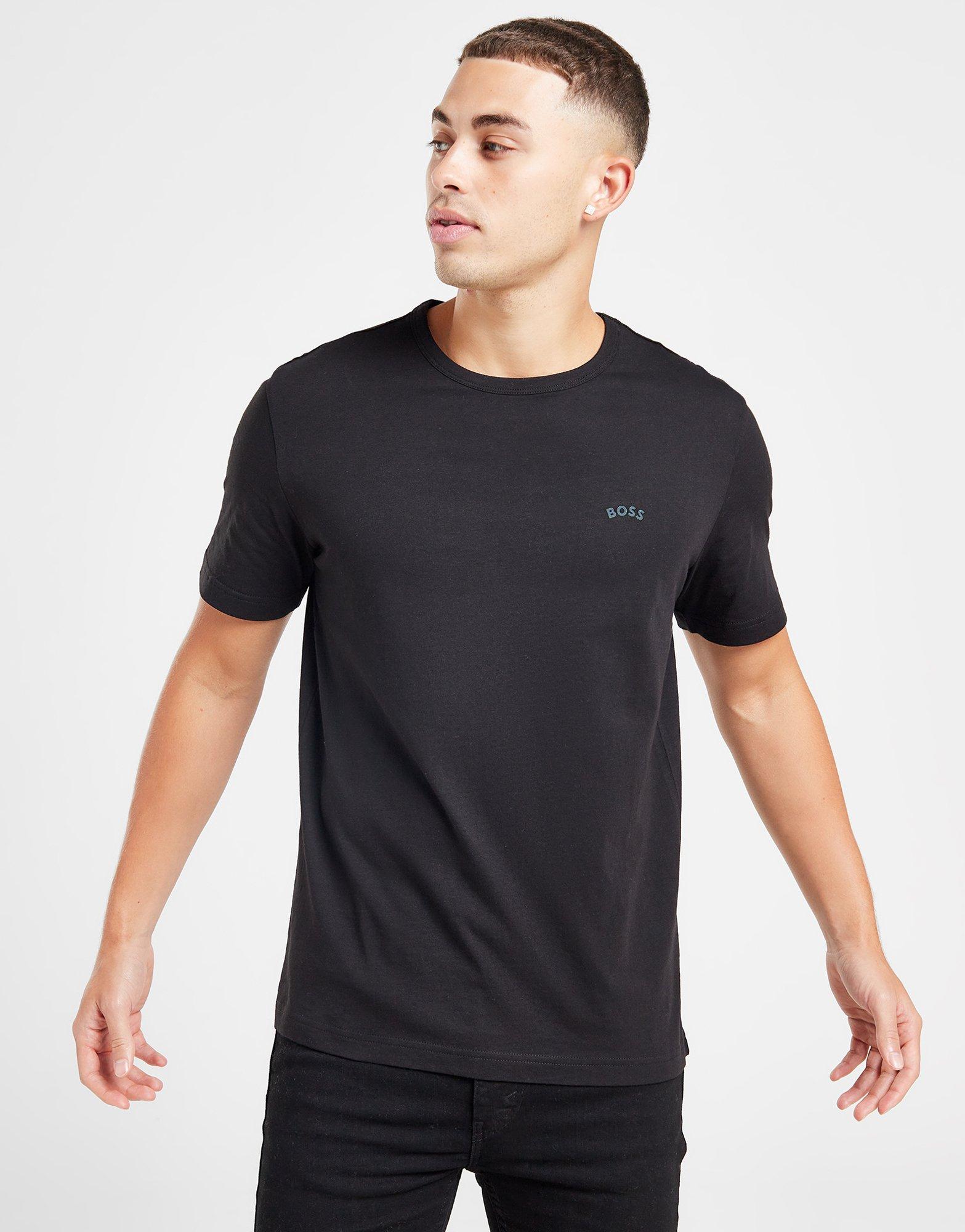 Black BOSS Curved Logo T-Shirt | JD Sports UK