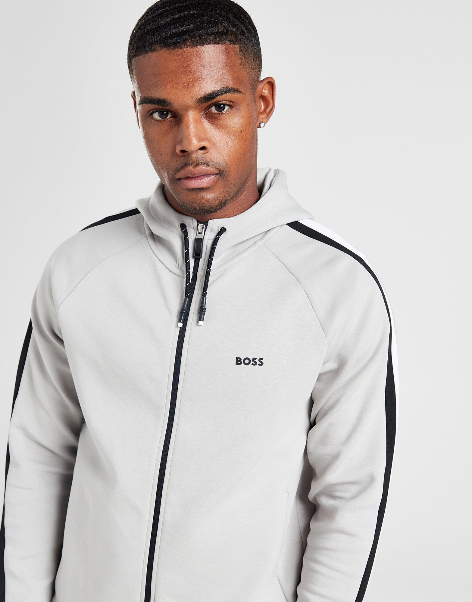 Boss tracksuit grey sale