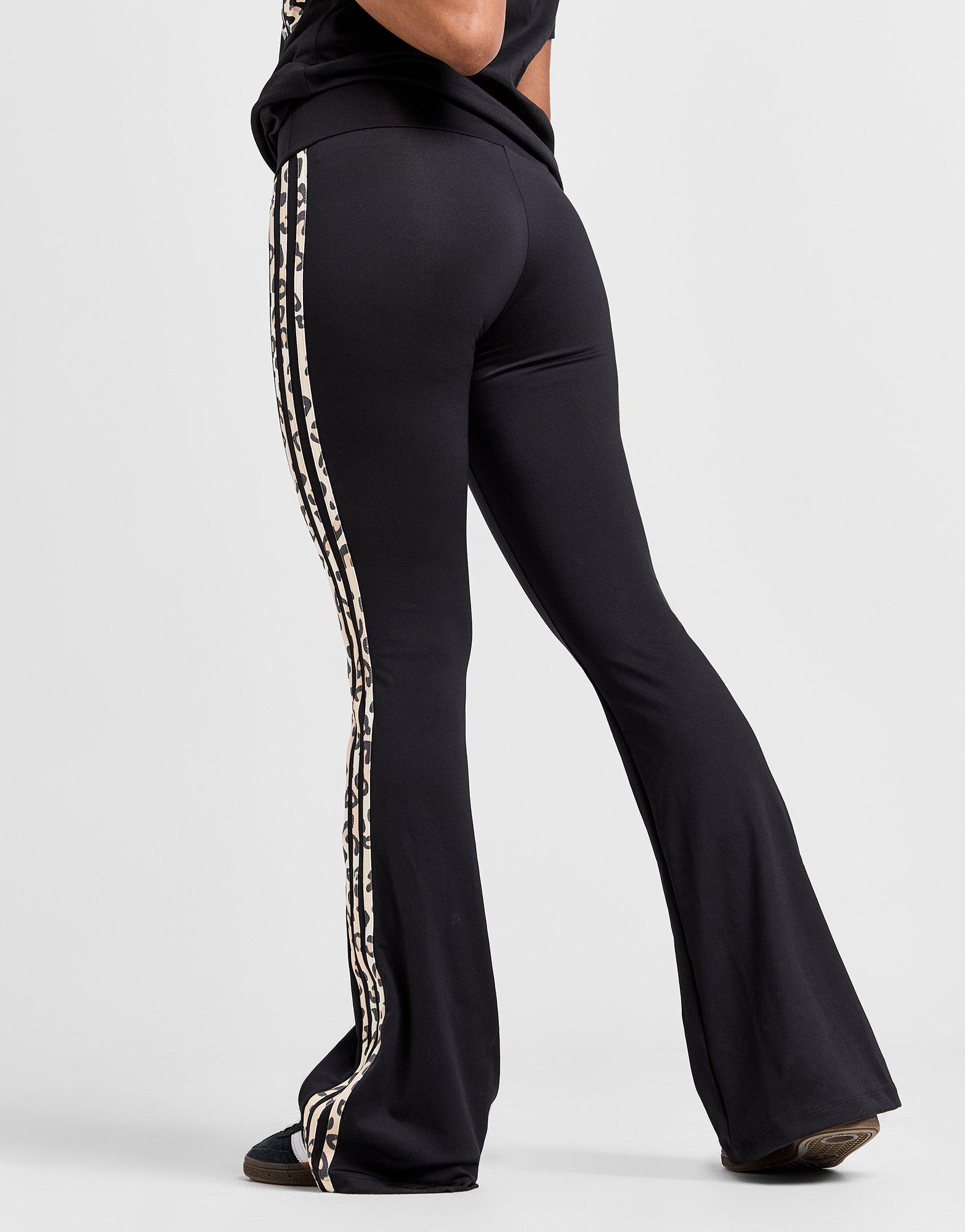 adidas Originals 3-Stripes Leopard Print Flare Leggings