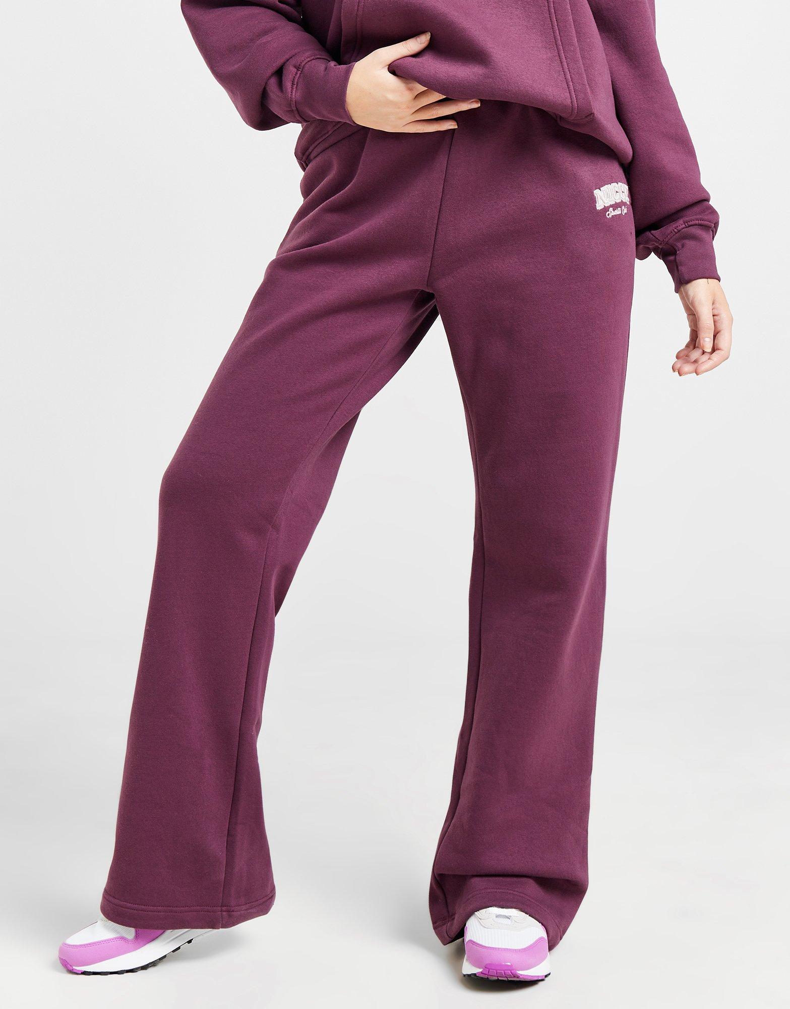 Purple Nicce Sports Logo Wide Leg Joggers