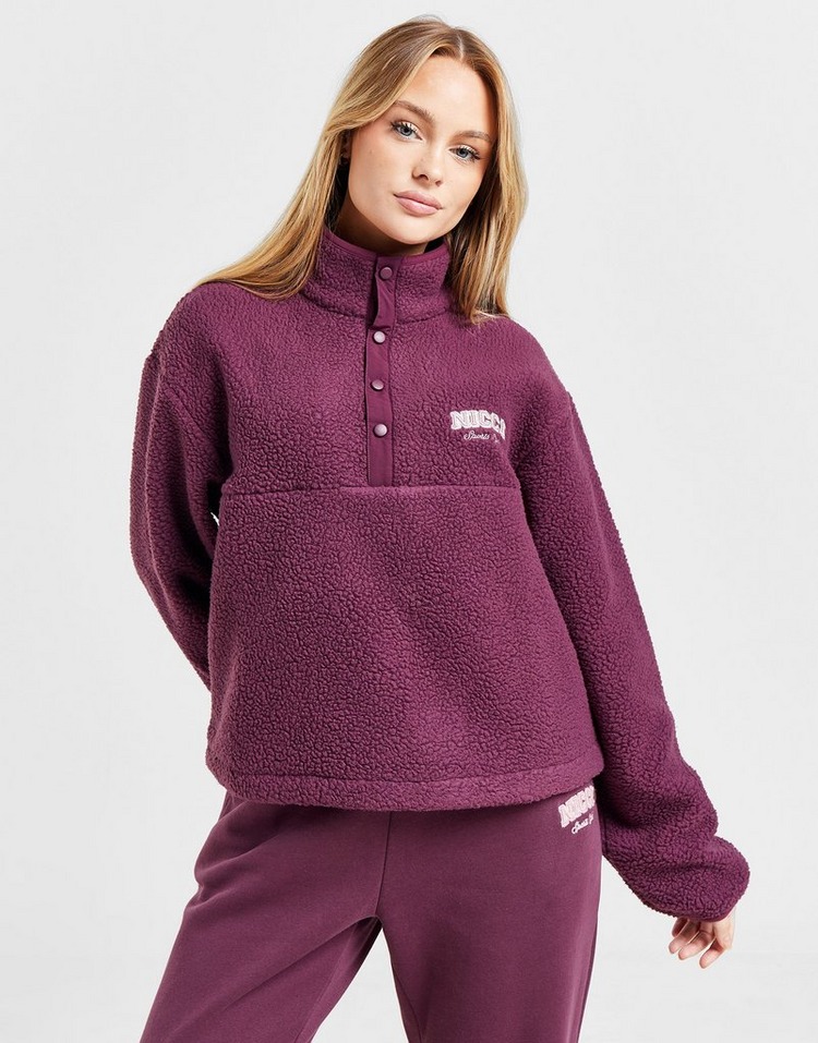 Purple Nicce Sports Logo Polar Fleece Sweatshirt | JD Sports UK