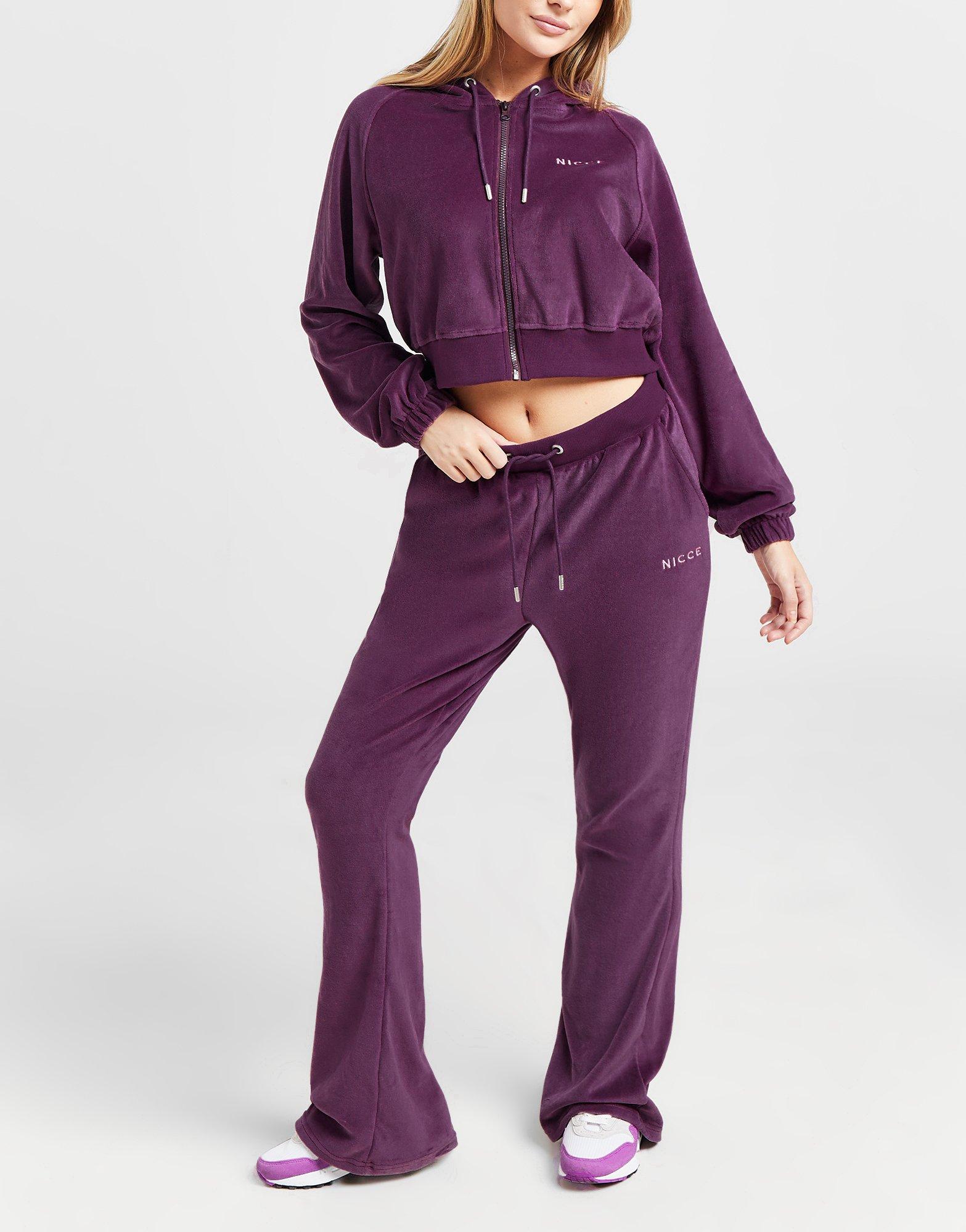 Nicce Velour Flare Pantalone