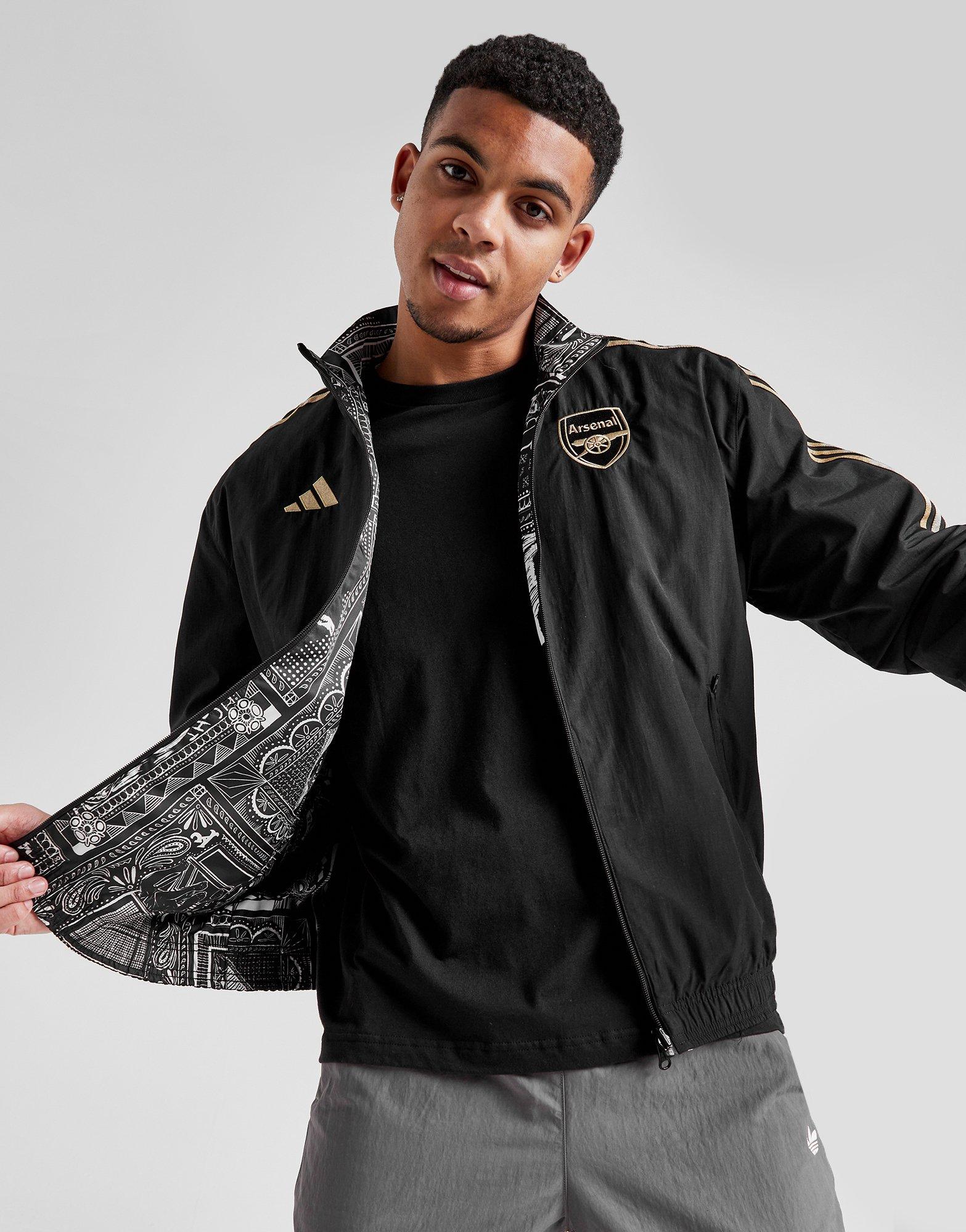 Arsenal black best sale jacket adidas