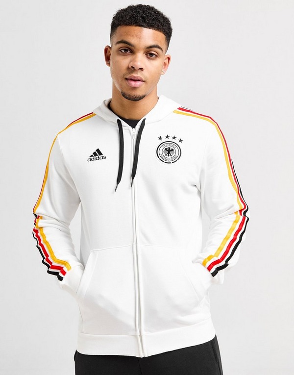 White adidas Germany DNA Full Zip Hoodie - JD Sports Global