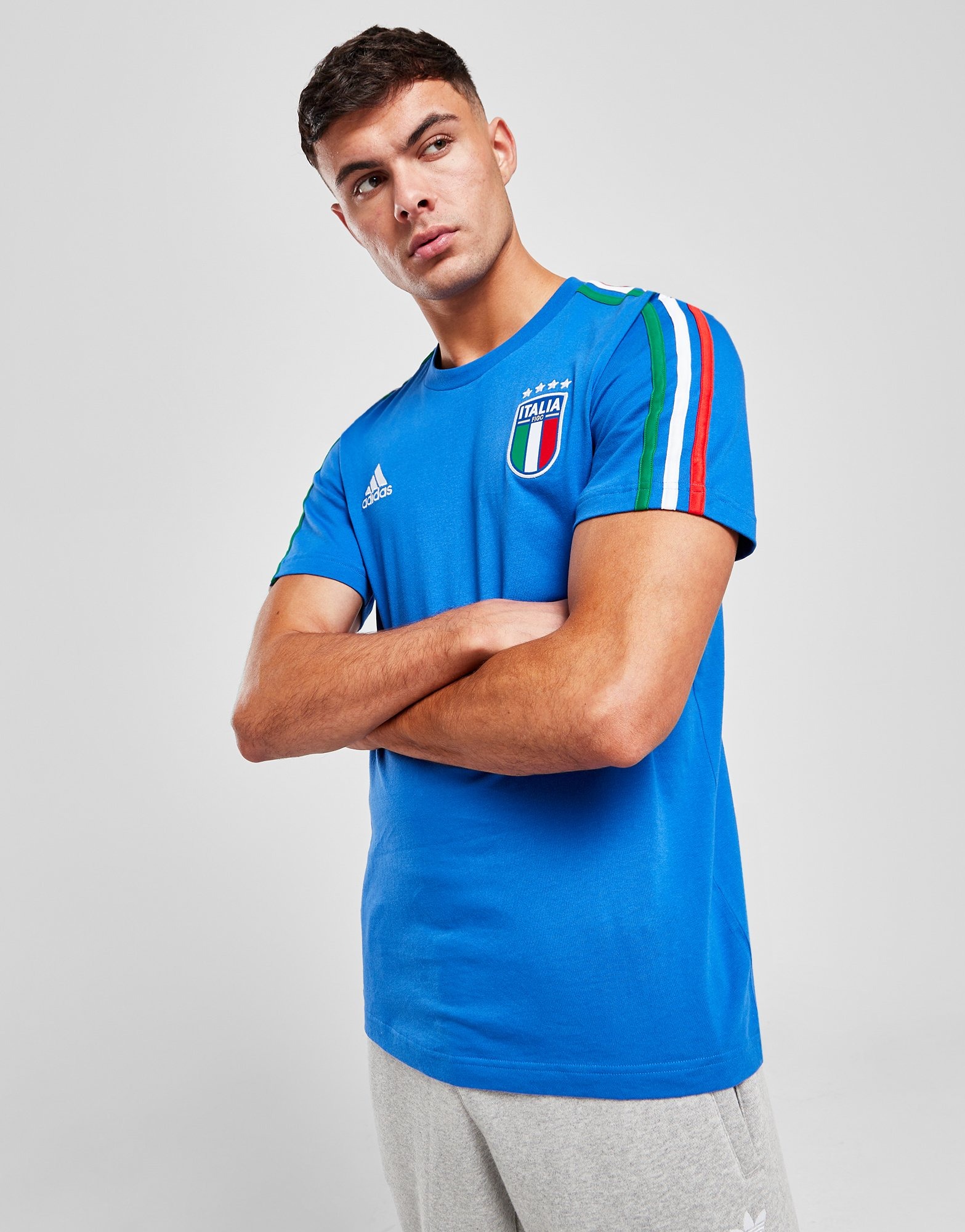 Blue adidas Italy DNA TShirt JD Sports NZ