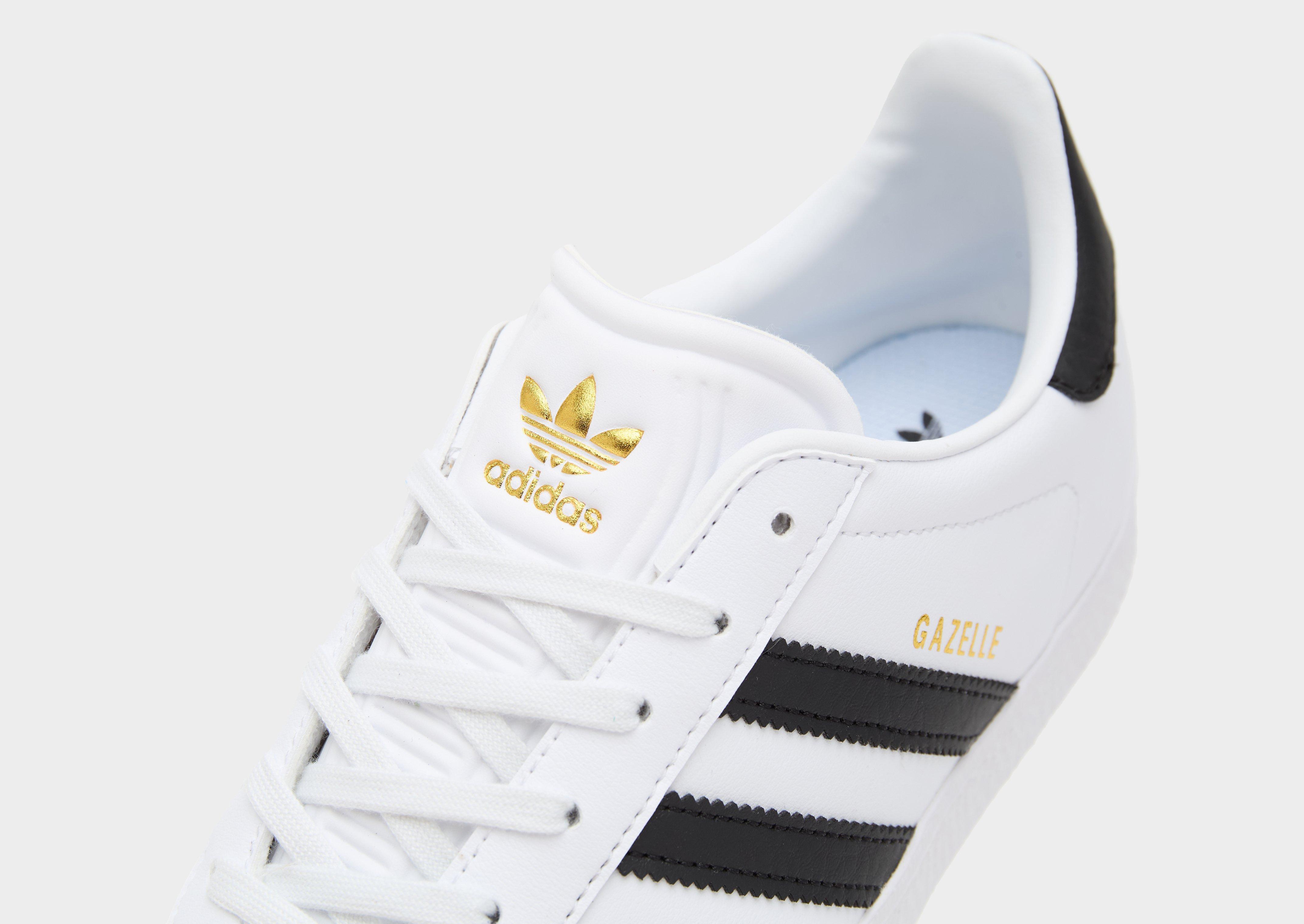 White adidas Originals Gazelle Leather Junior JD Sports Global