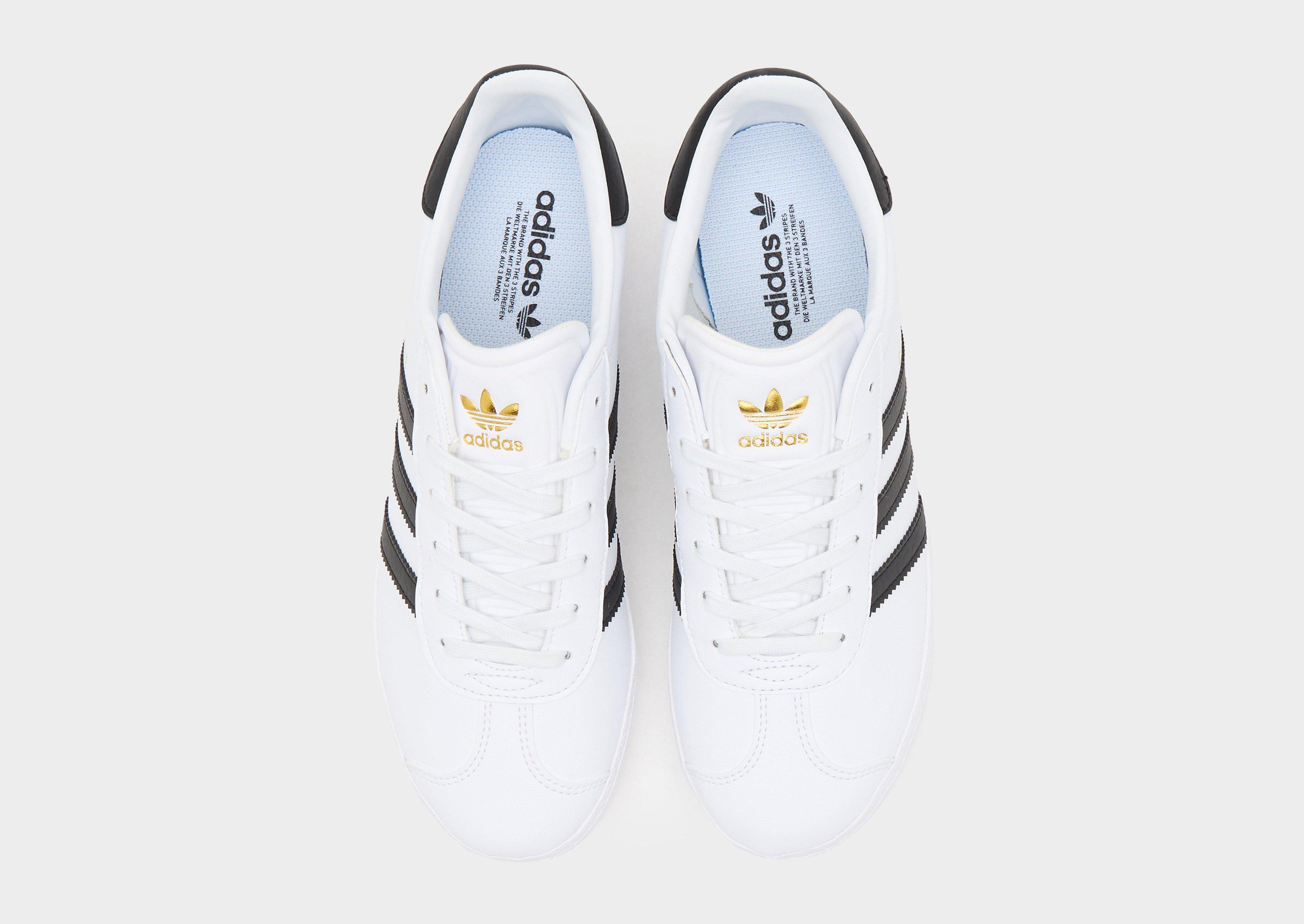 White adidas Originals Gazelle Leather Junior JD Sports Global