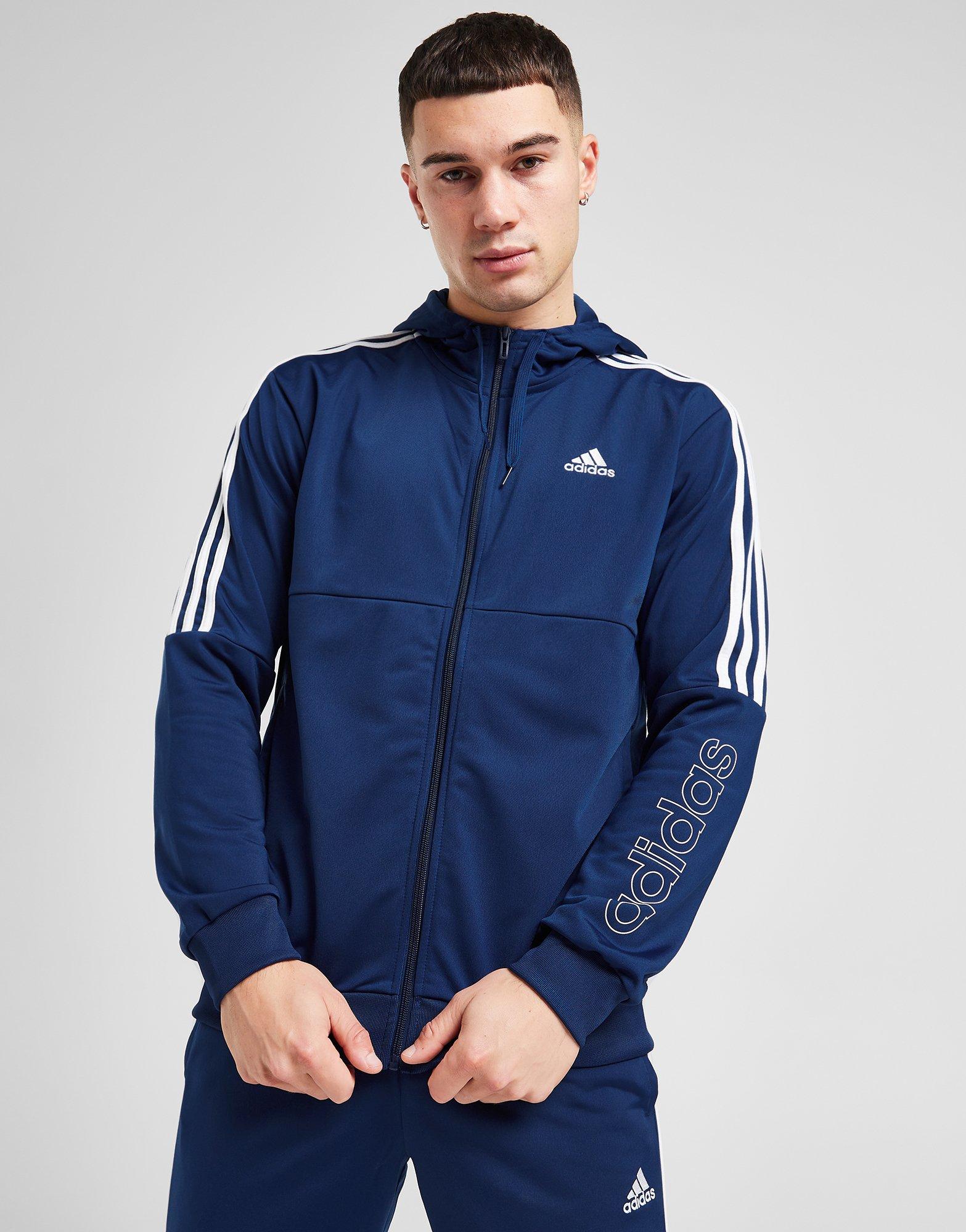 adidas Sweat à Capuche Poly Homme Bleu- JD Sports France