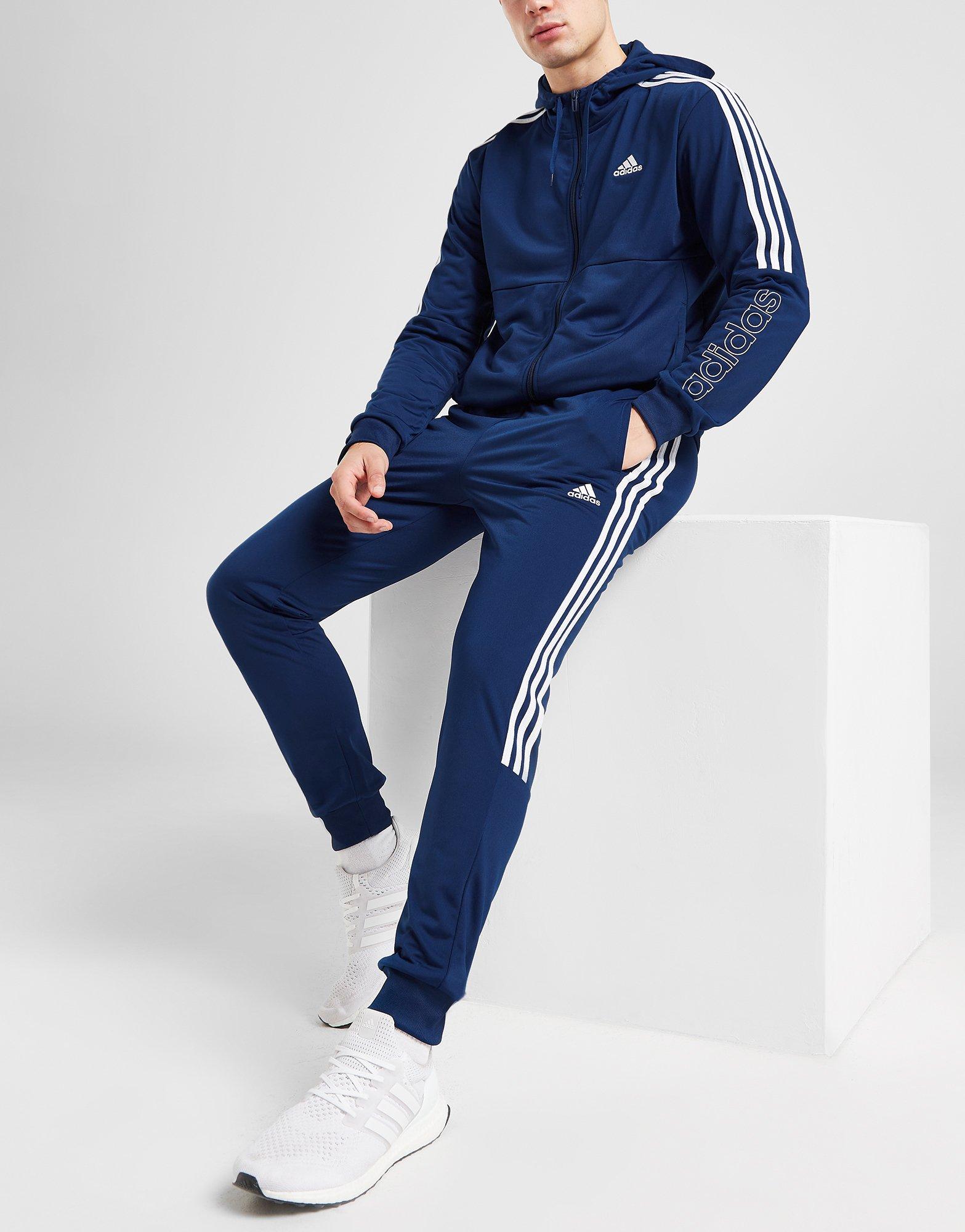 Bas de survetement online adidas bleu