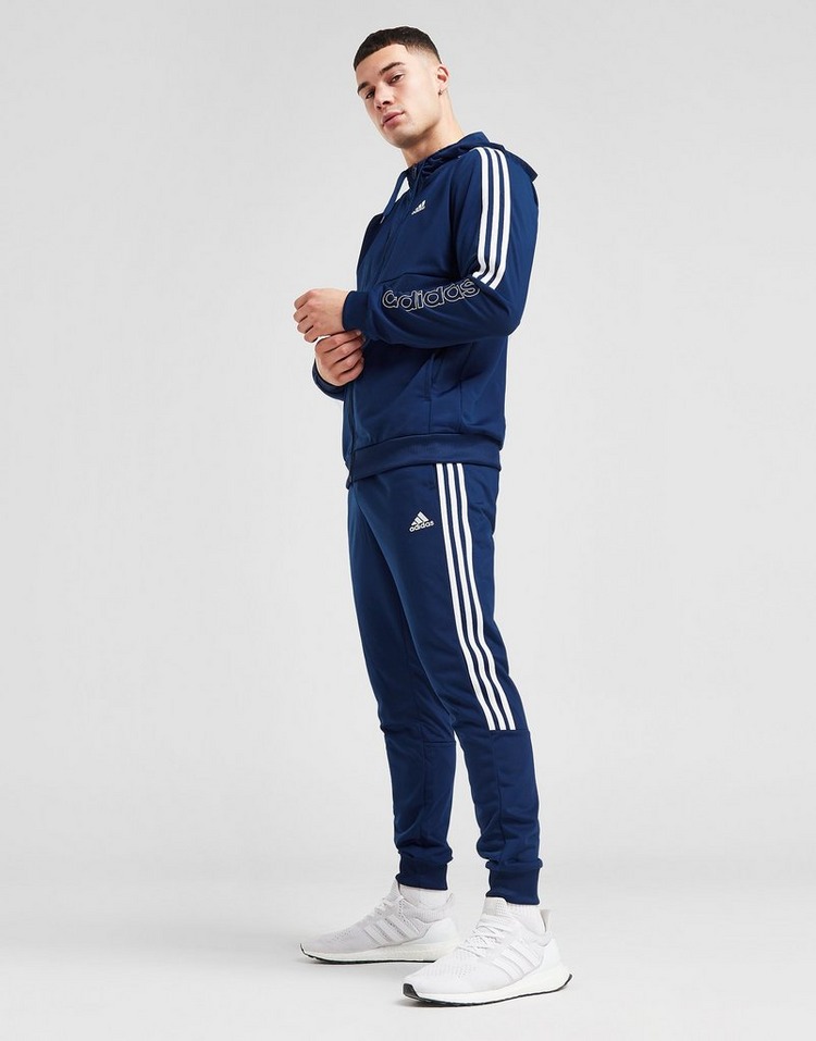 Blue adidas Poly Linear Track Pants | JD Sports UK