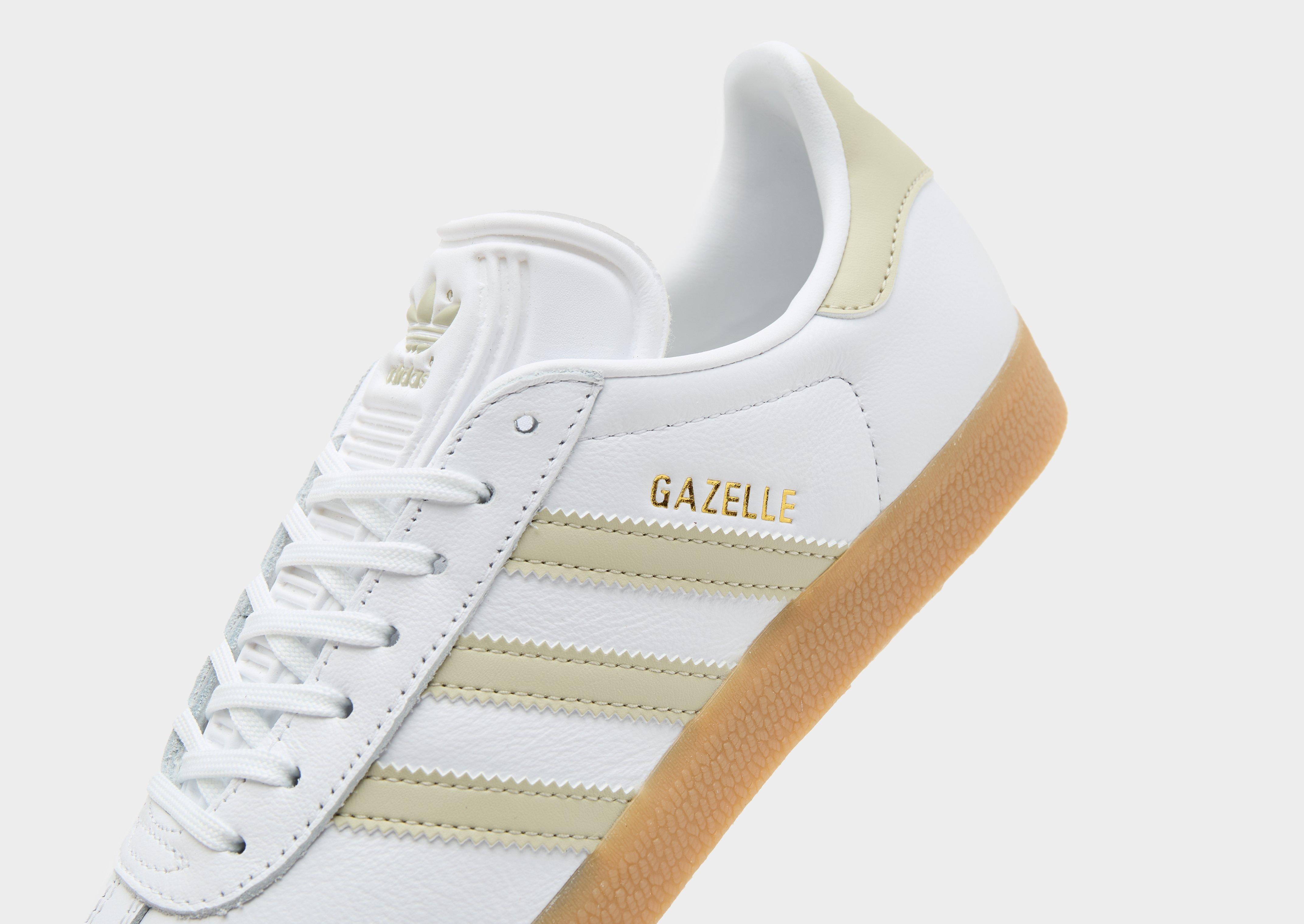 All white gazelles womens deals