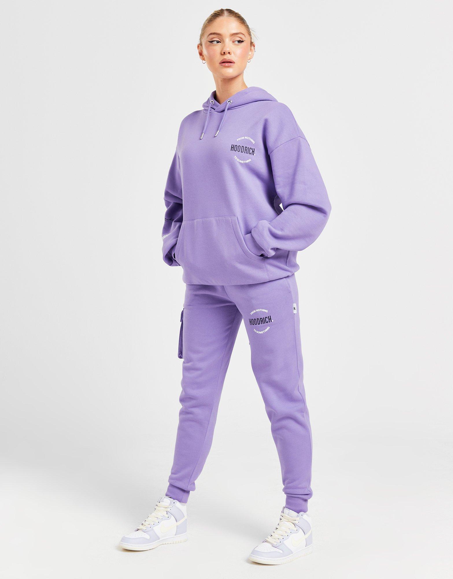 Purple joggers set hot sale