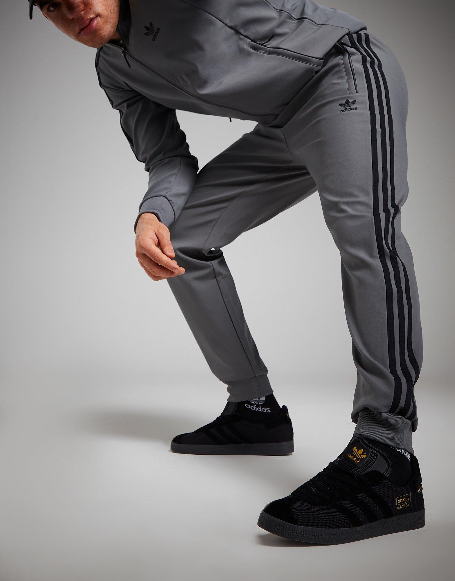 Fila Sport Mens Zip Ankle Dark Gray Knit Fabric Track Athletic Pants 