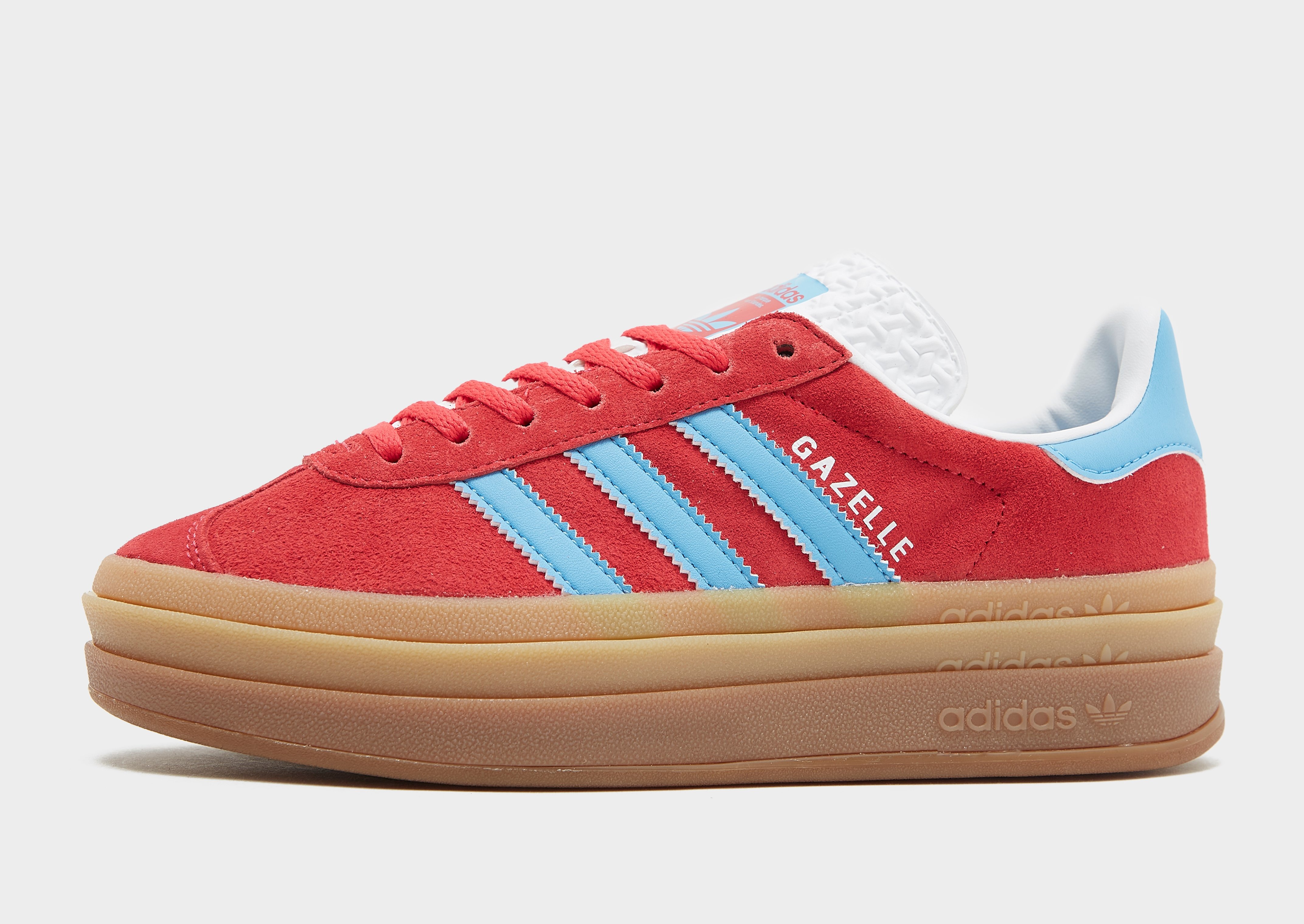 Adidas originals gazelle super trainers outlet in white and blue