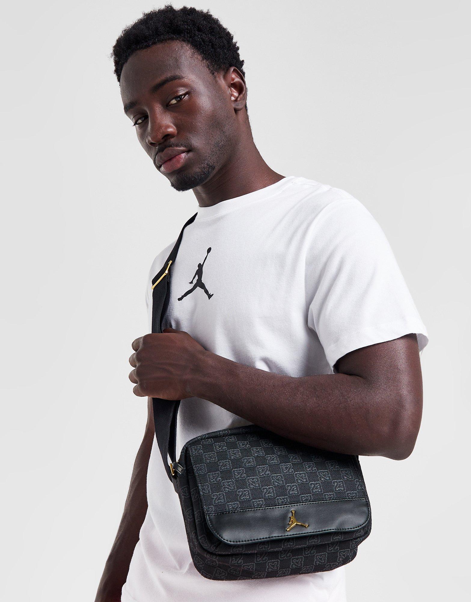 Black Jordan Monogram Crossbody Bag - JD Sports Global