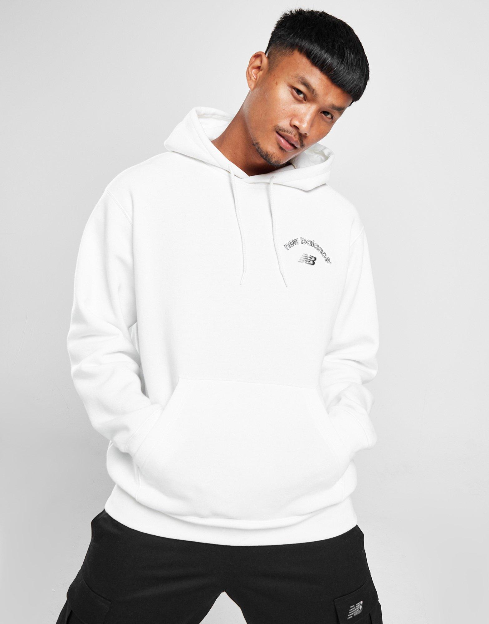 New balance best sale white hoodie