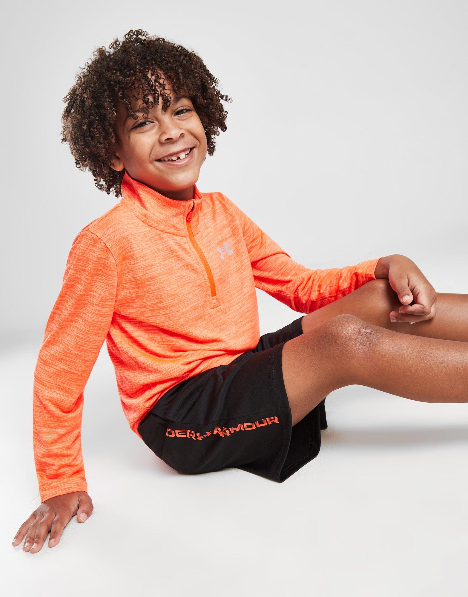 Under Armour 1/4 Zip Long Sleeve Top/Shorts Set Children