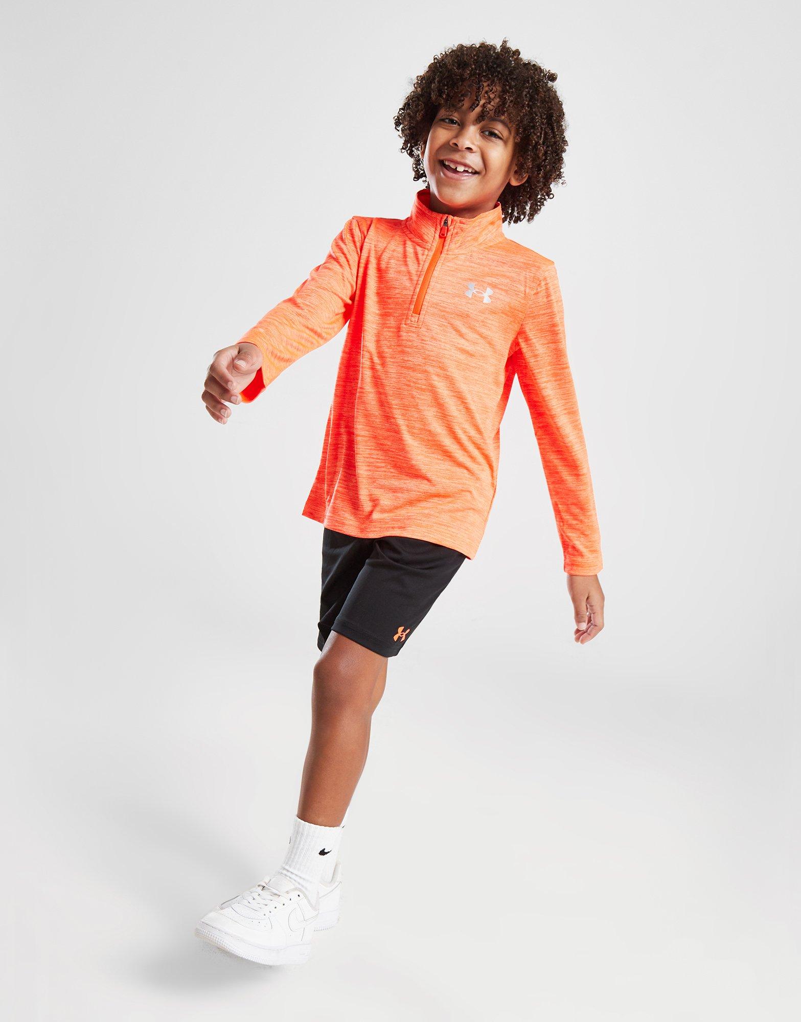 Under Armour 1/4 Zip Long Sleeve Top/Shorts Set Children
