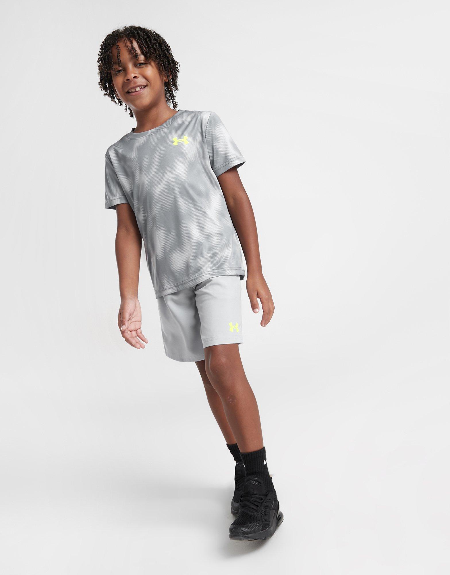 Grey Under Armour Camo T-Shirt/Shorts Set Children | JD Sports UK