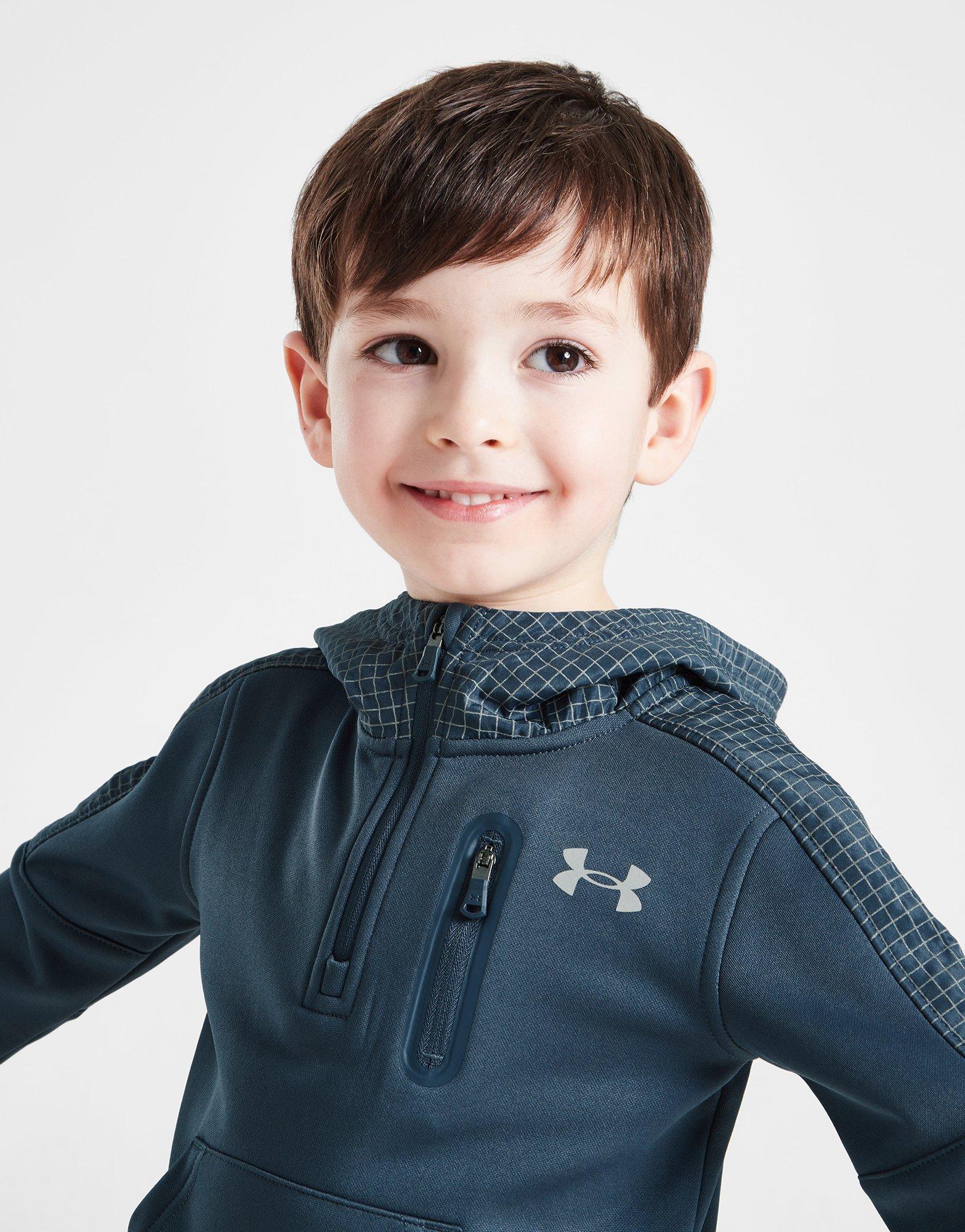 Grey Under Armour Grid Hooded Tracksuit Infant JD Sports UK