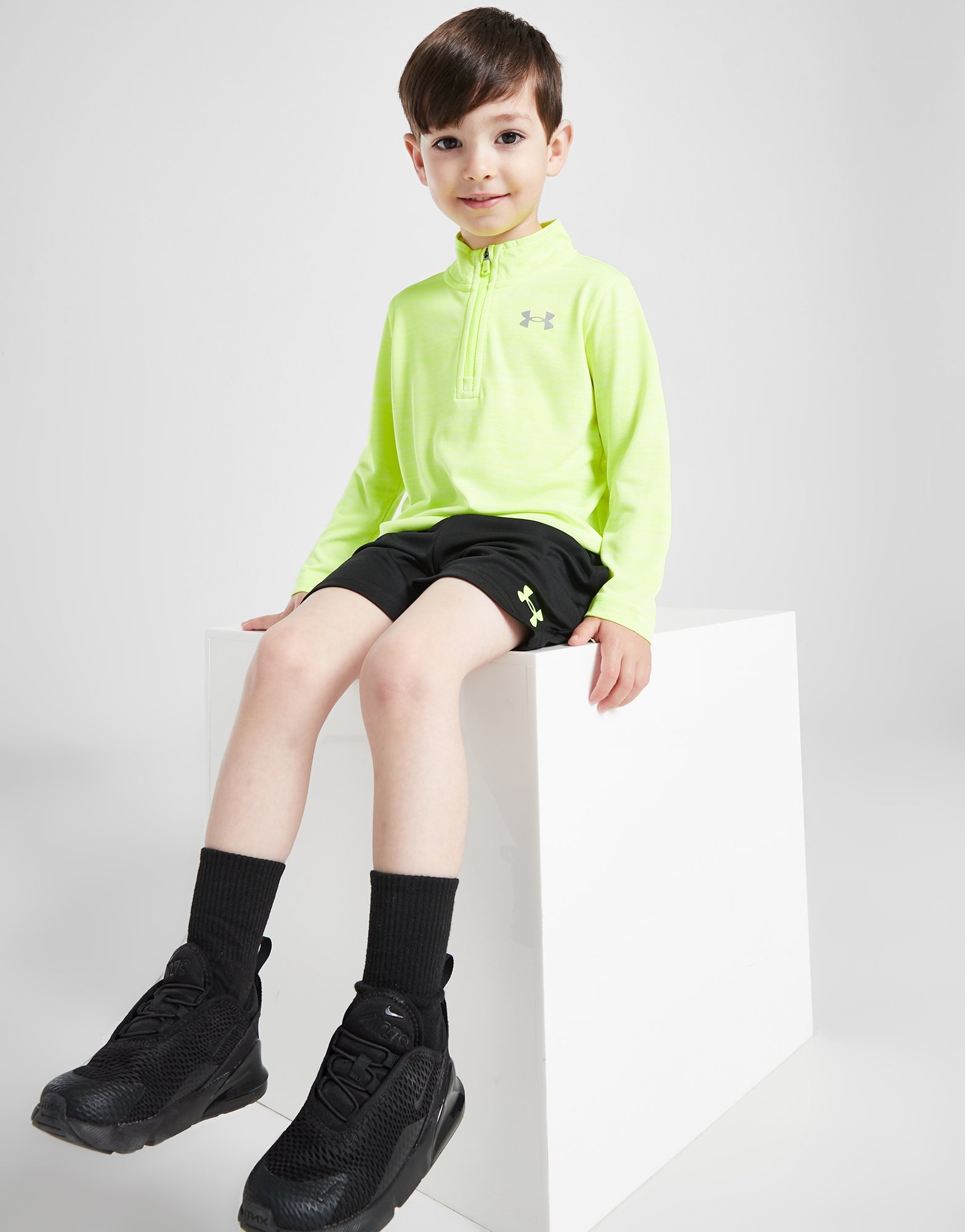 Green Under Armour 1/4 Zip Top/Shorts Set Infant | JD Sports UK