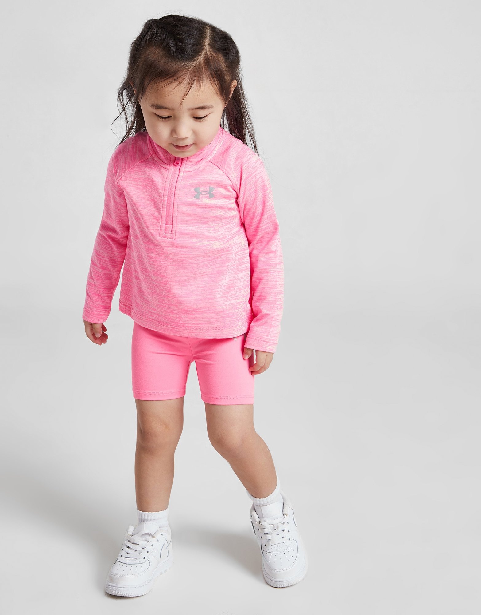 Pink Under Armour Girls' Tech 1/4 Zip Top/Shorts Set Infant | JD Sports UK