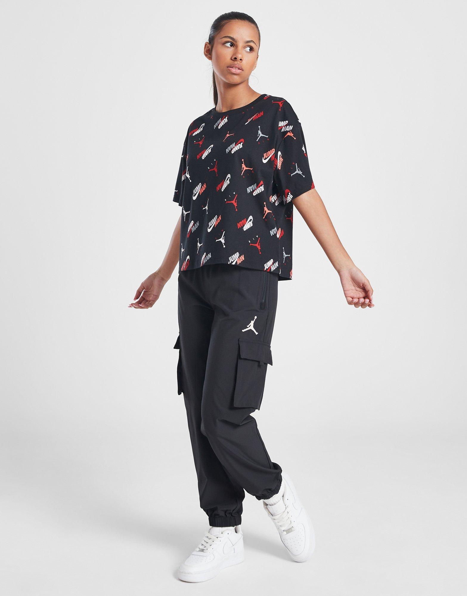 Jordan Girls' All Over Print T-Shirt Junior
