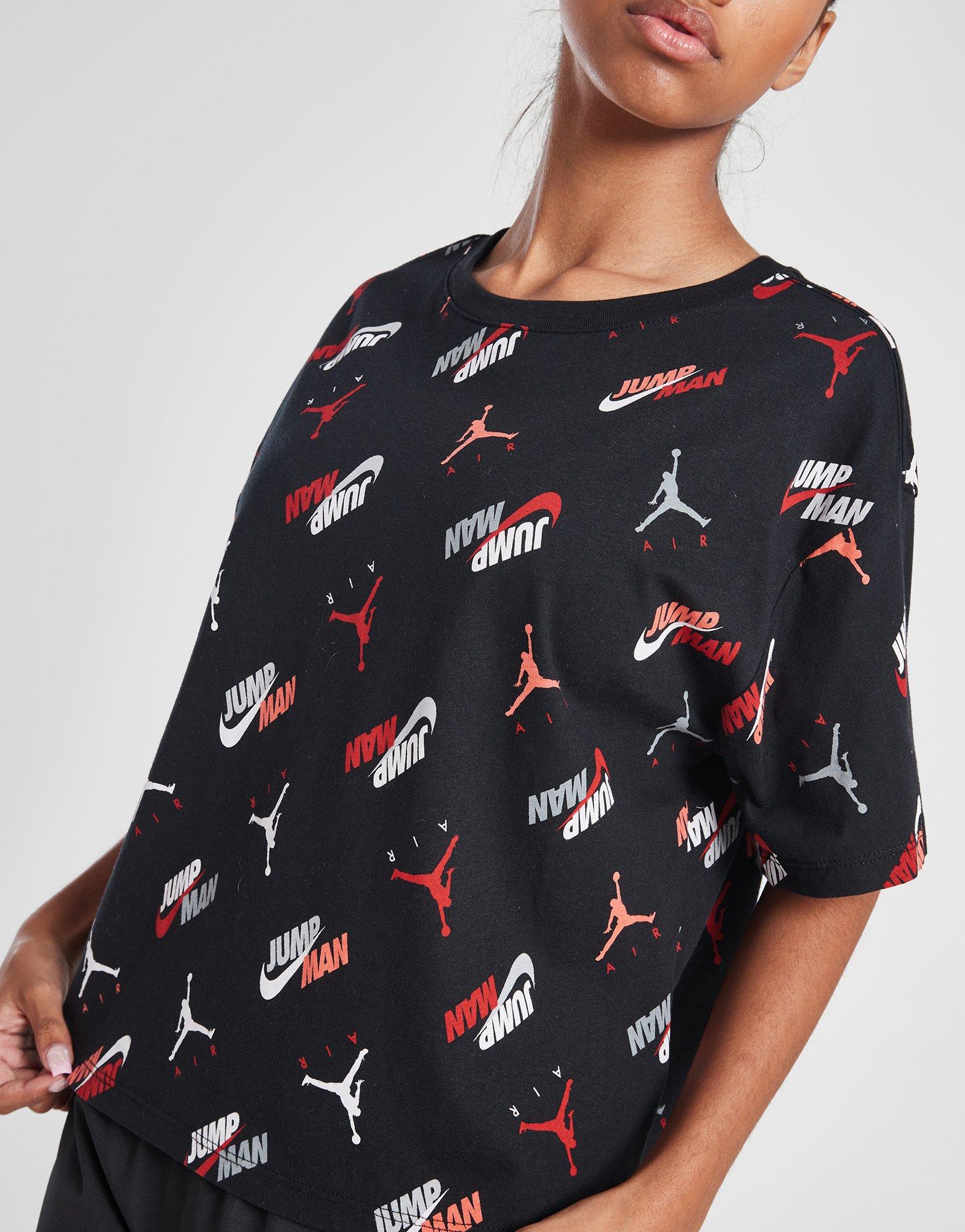 Jordan Girls' All Over Print T-Shirt Junior