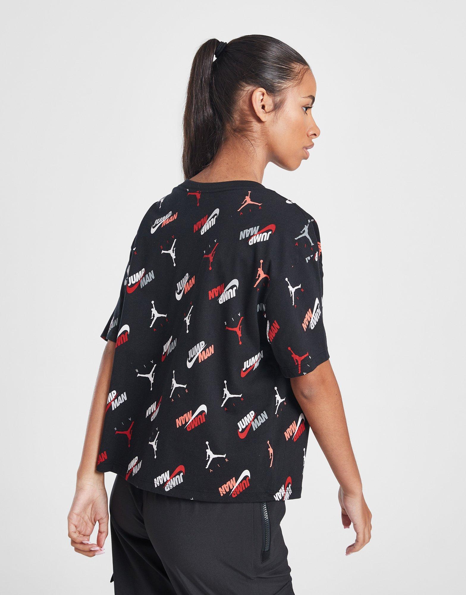 Jordan Girls' All Over Print T-Shirt Junior