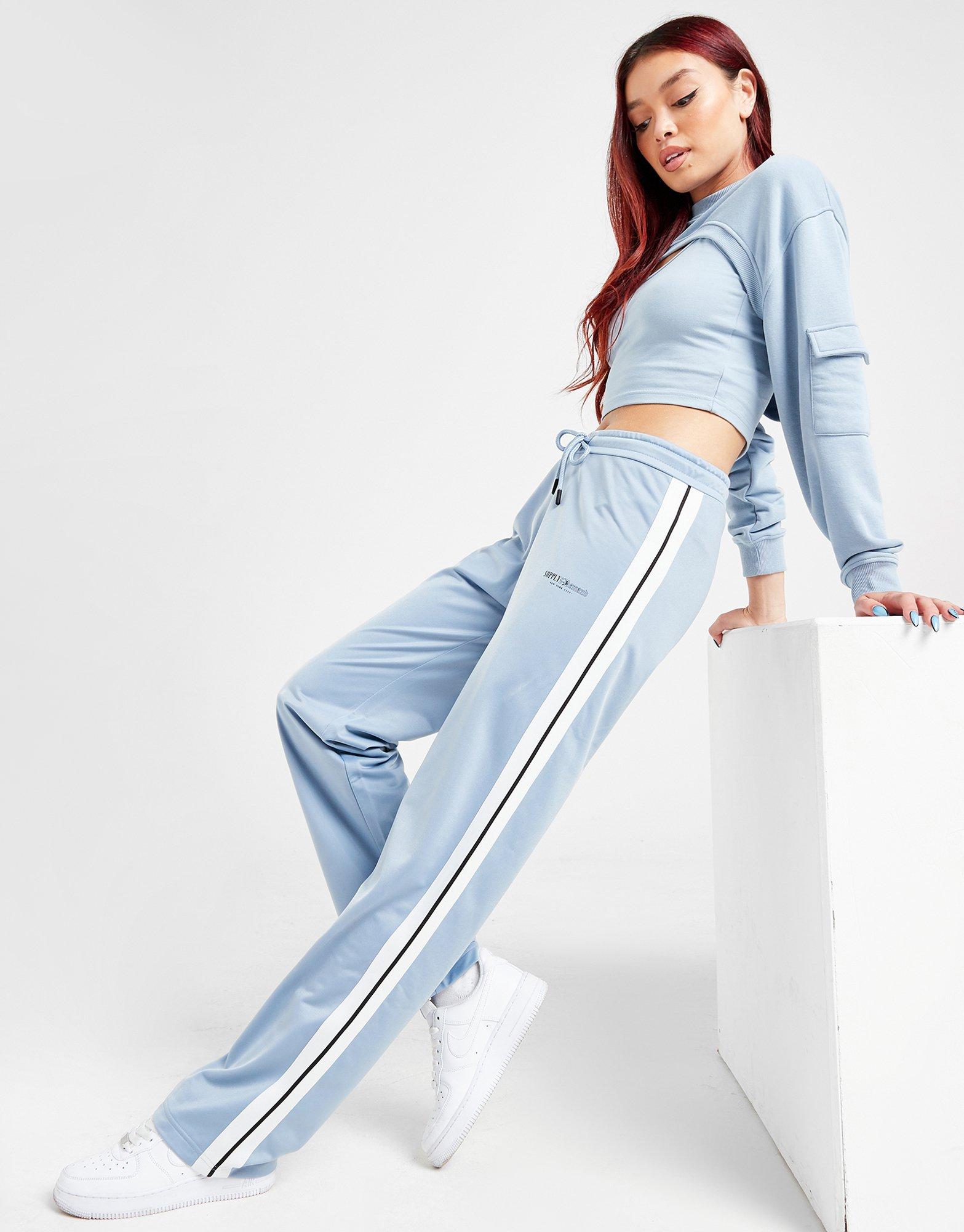 Women's track pants with best sale side stripe