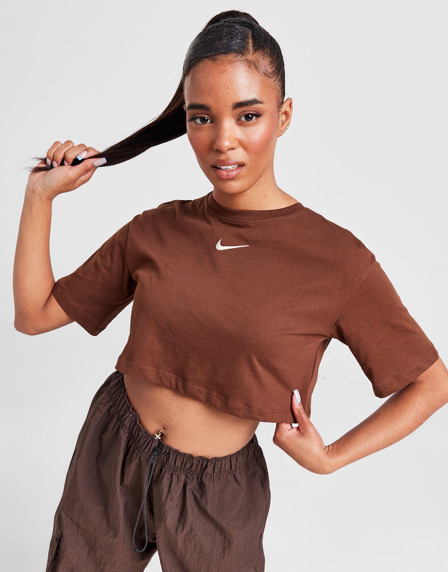 White Nike Swoosh Crop Top - JD Sports Global