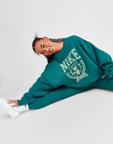 Nike Oversized fleeceshirt met ronde hals voor dames Sportswear
