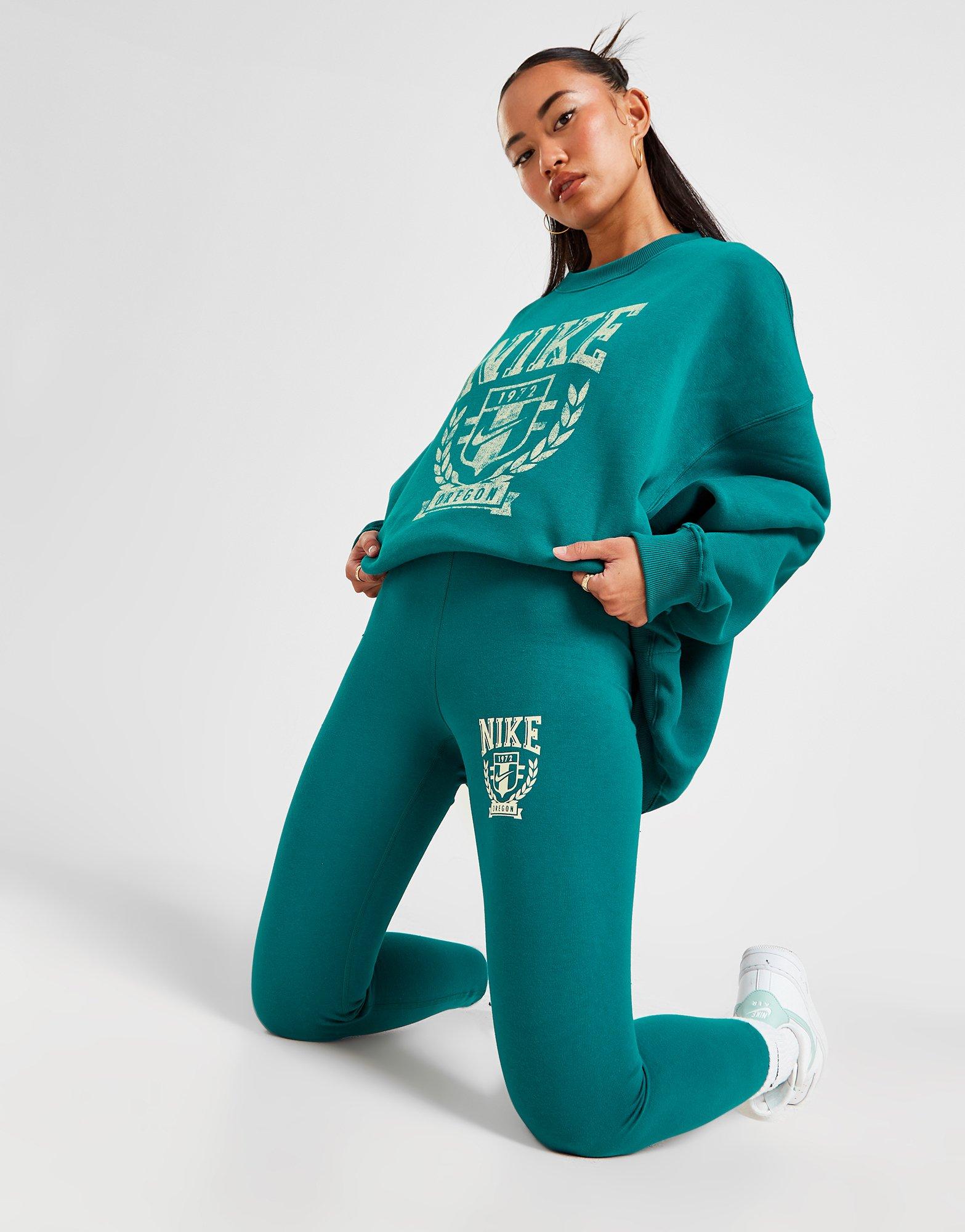 Green Nike Womens varsity oversized crop sweatshirt - Get The Label