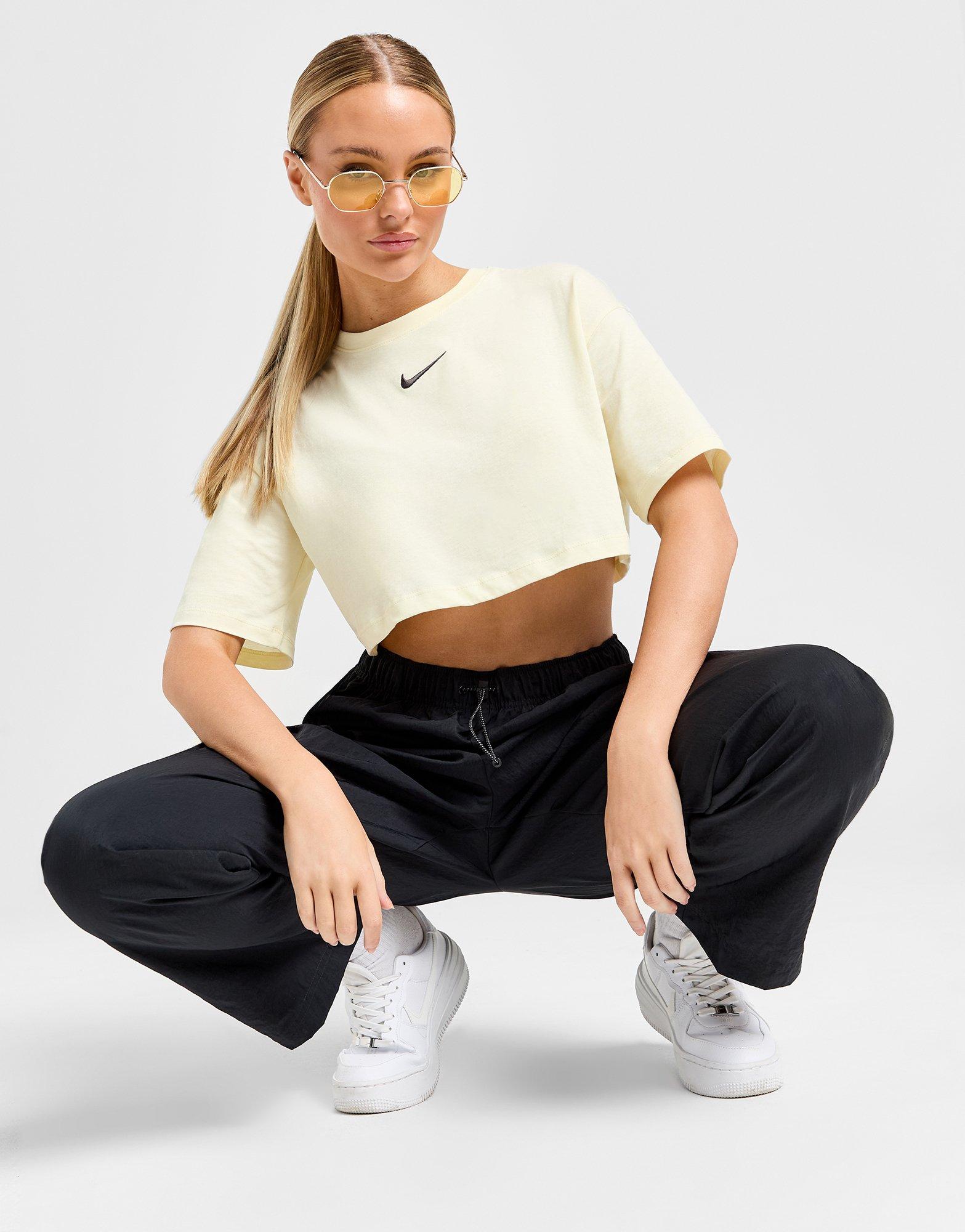 White Nike Swoosh Crop Top - JD Sports Global