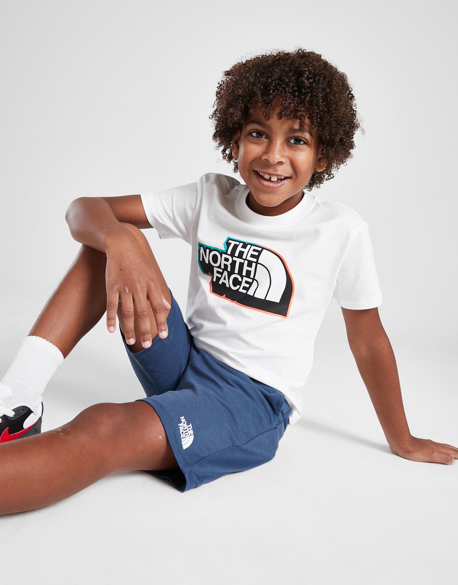 White The North Face T Shirt Shorts Set Children JD Sports Malaysia