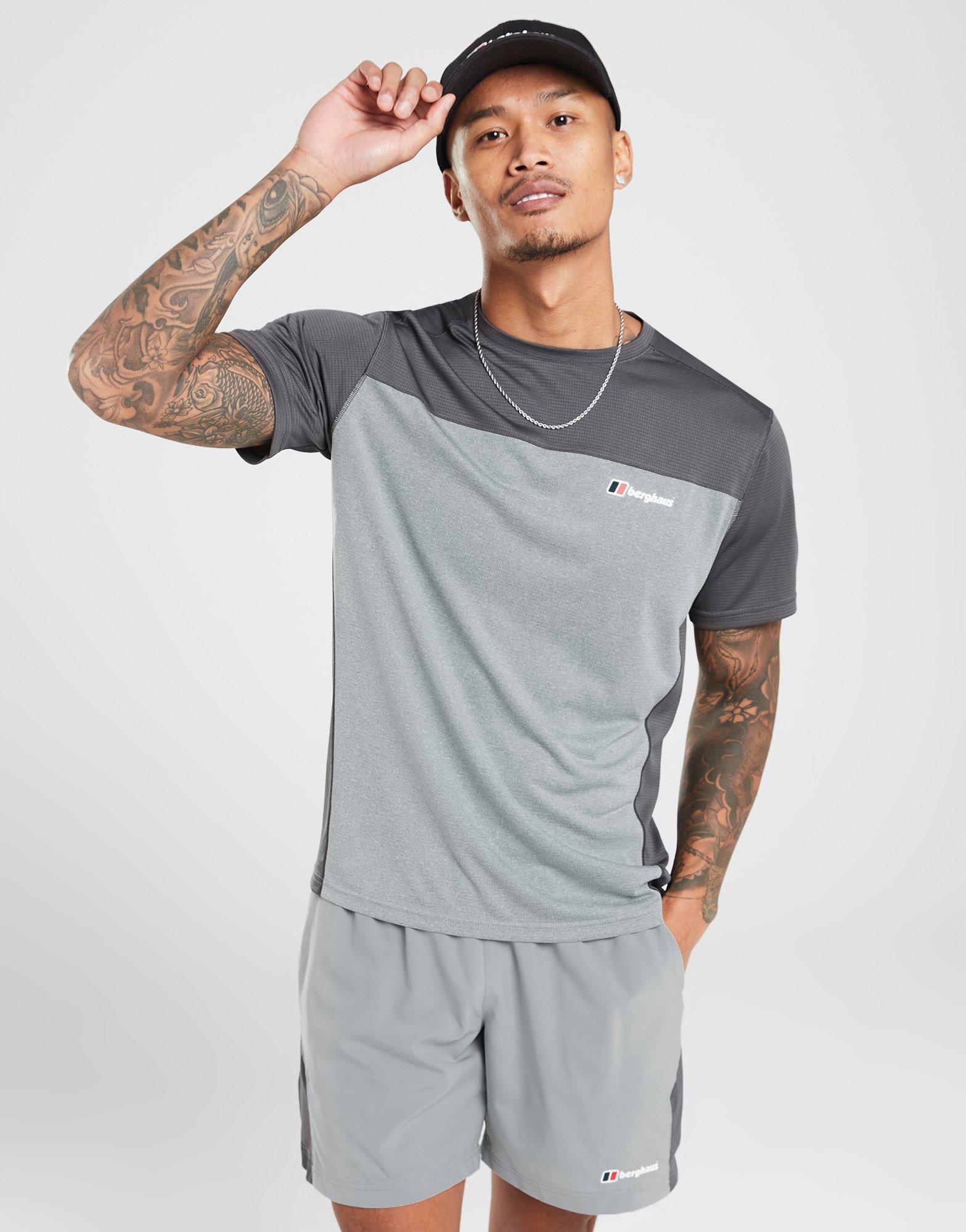 Grey Berghaus Colour Block Explorer T-Shirt | JD Sports UK