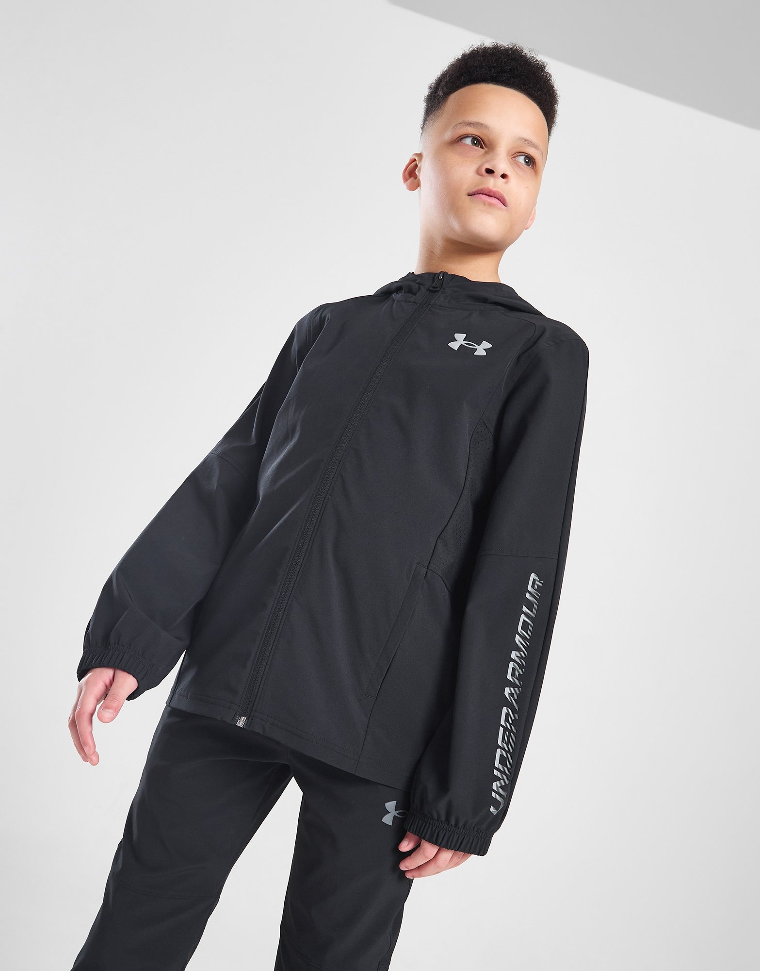 Black Under Armour Woven Jacket Junior JD Sports Global