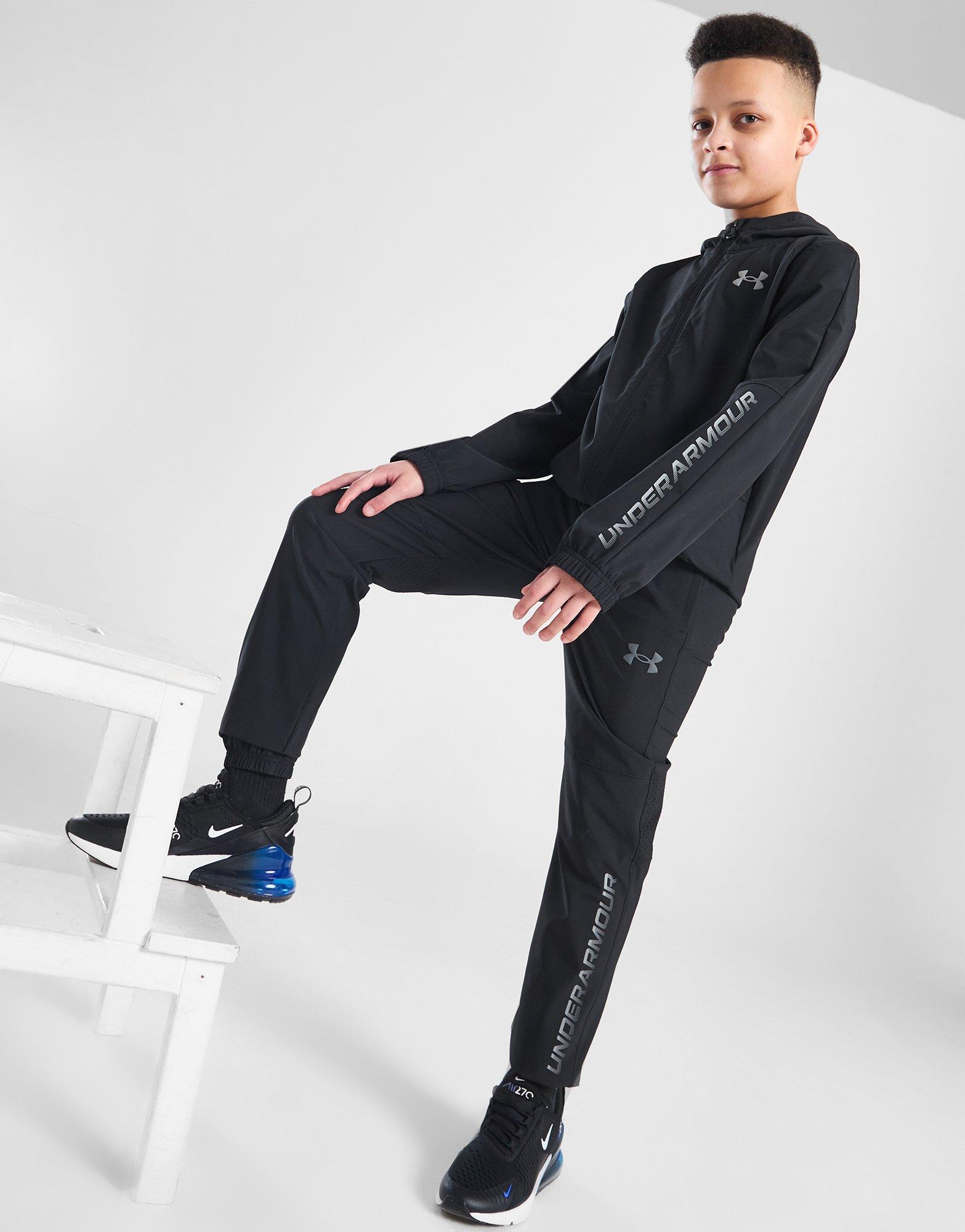 Black Under Armour Woven Track Pants Junior JD Sports Global