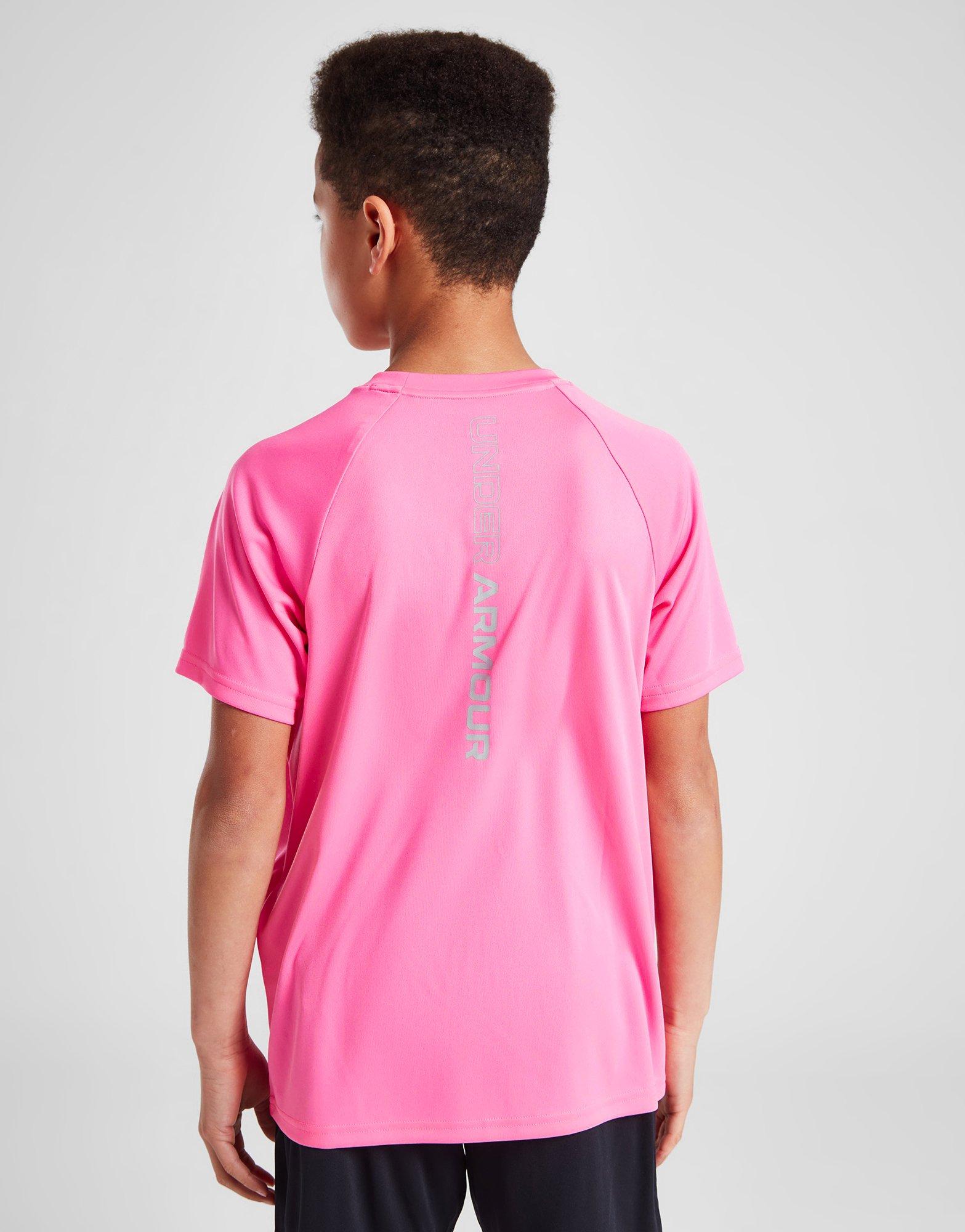 Under Armour T-shirt com gola em V UA Tech cor-de-rosa - Esdemarca