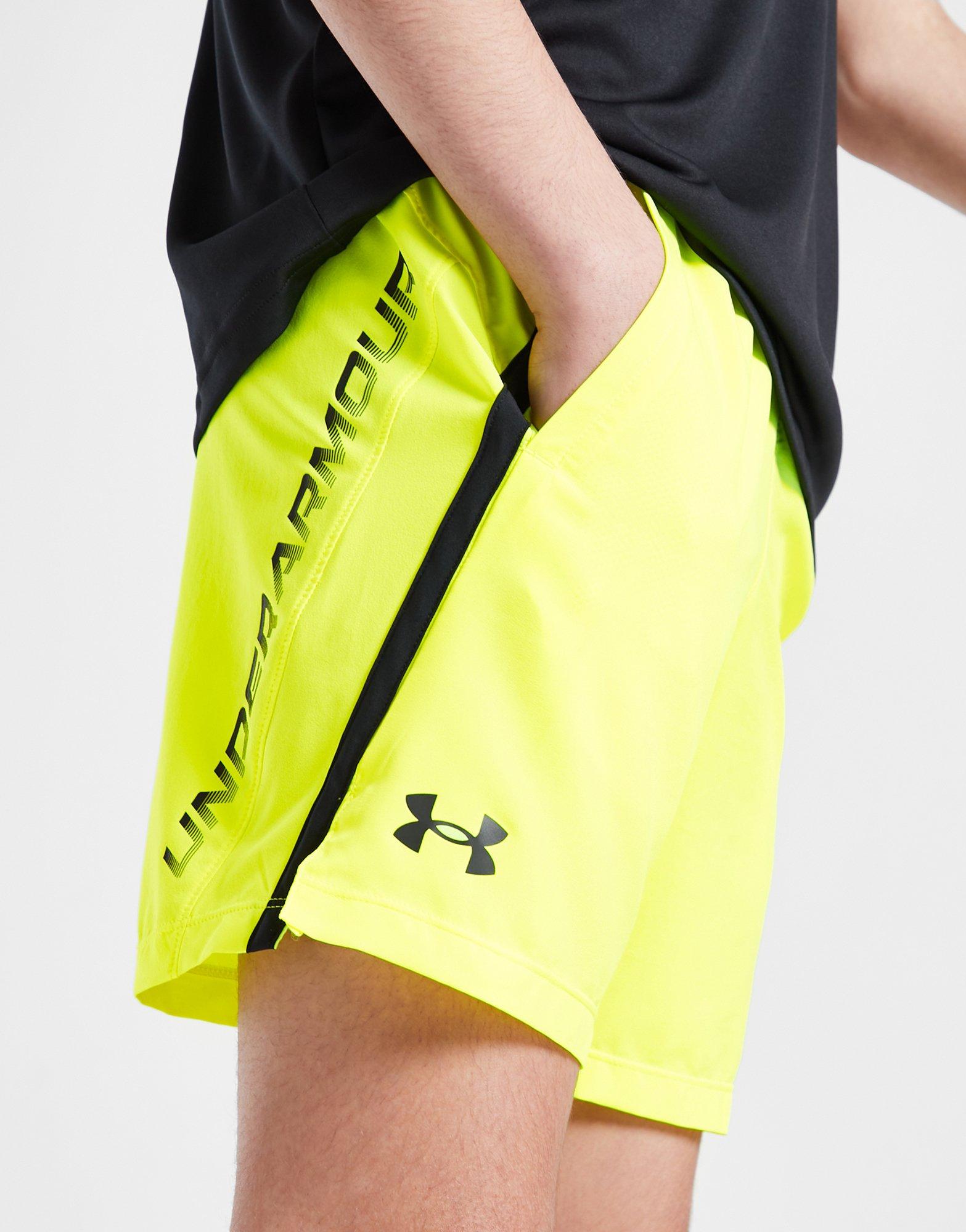 Yellow under armour shorts sales