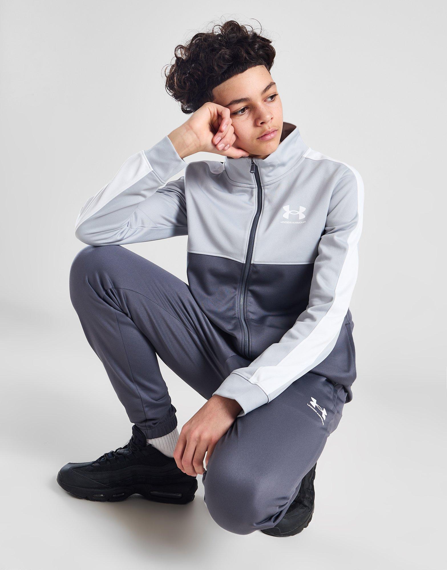 Under armour tracksuit discount grey