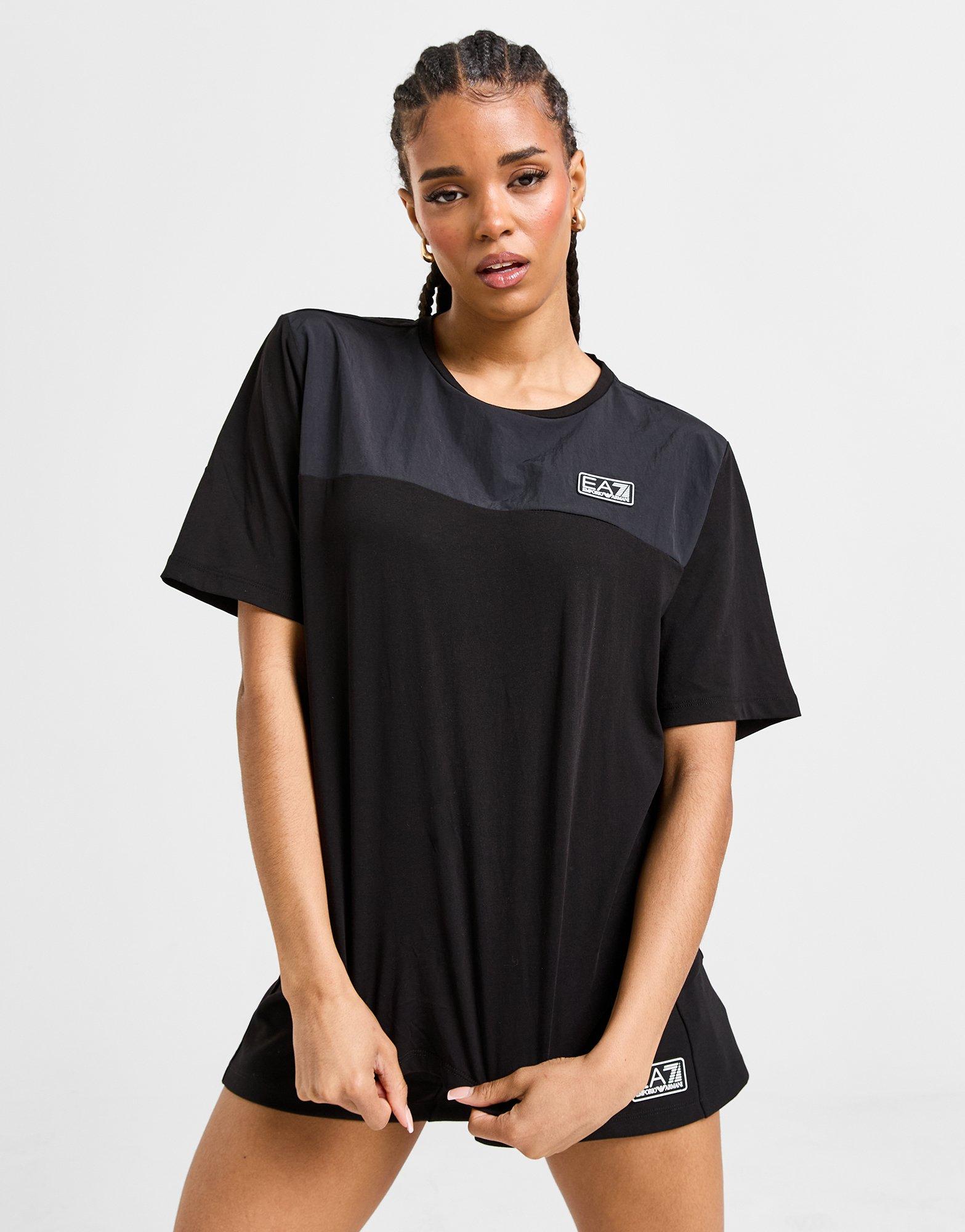 EA7 Emporio Armani Woven Panel Short Sleeve T-Shirt