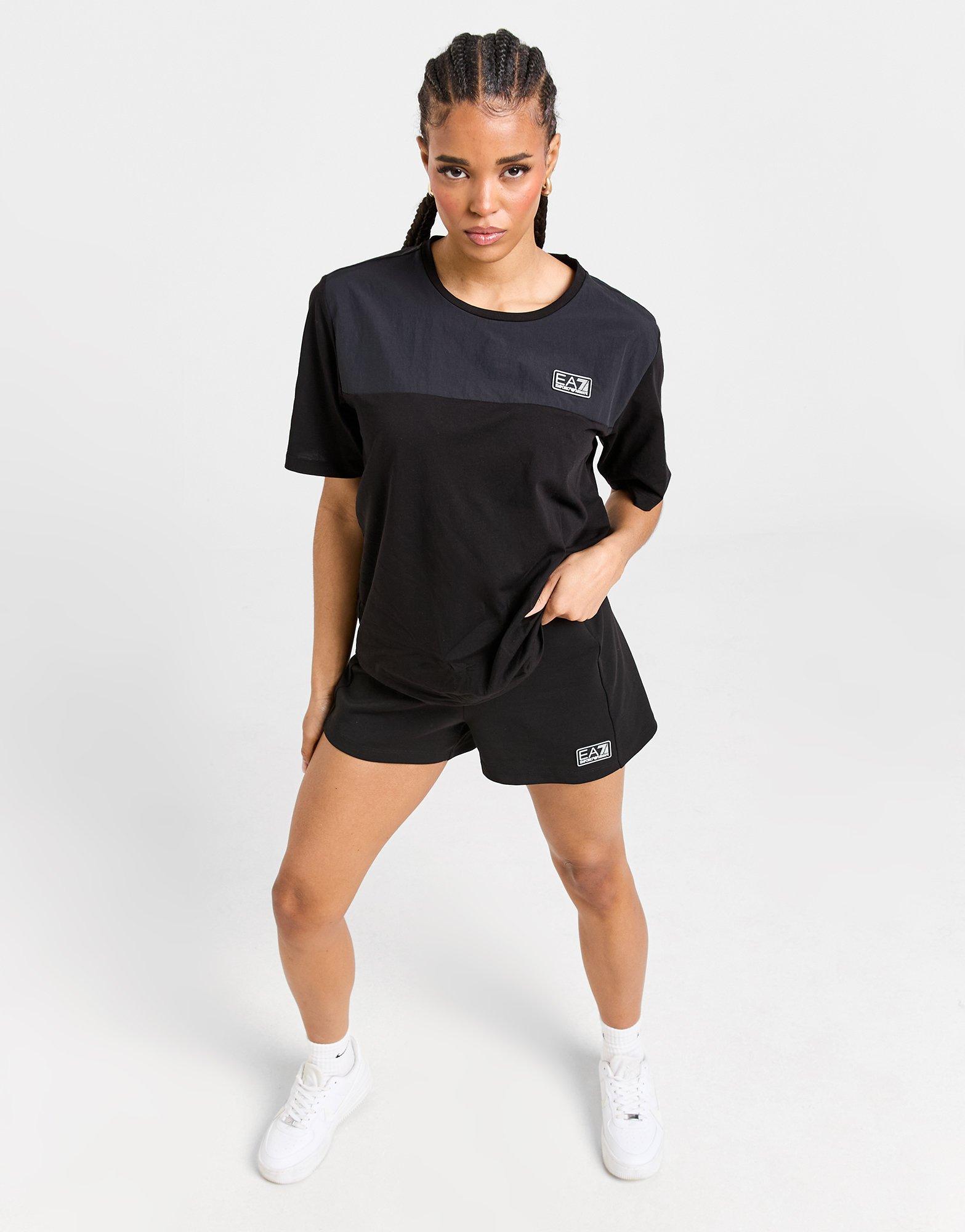 EA7 Emporio Armani Woven Panel Short Sleeve T-Shirt