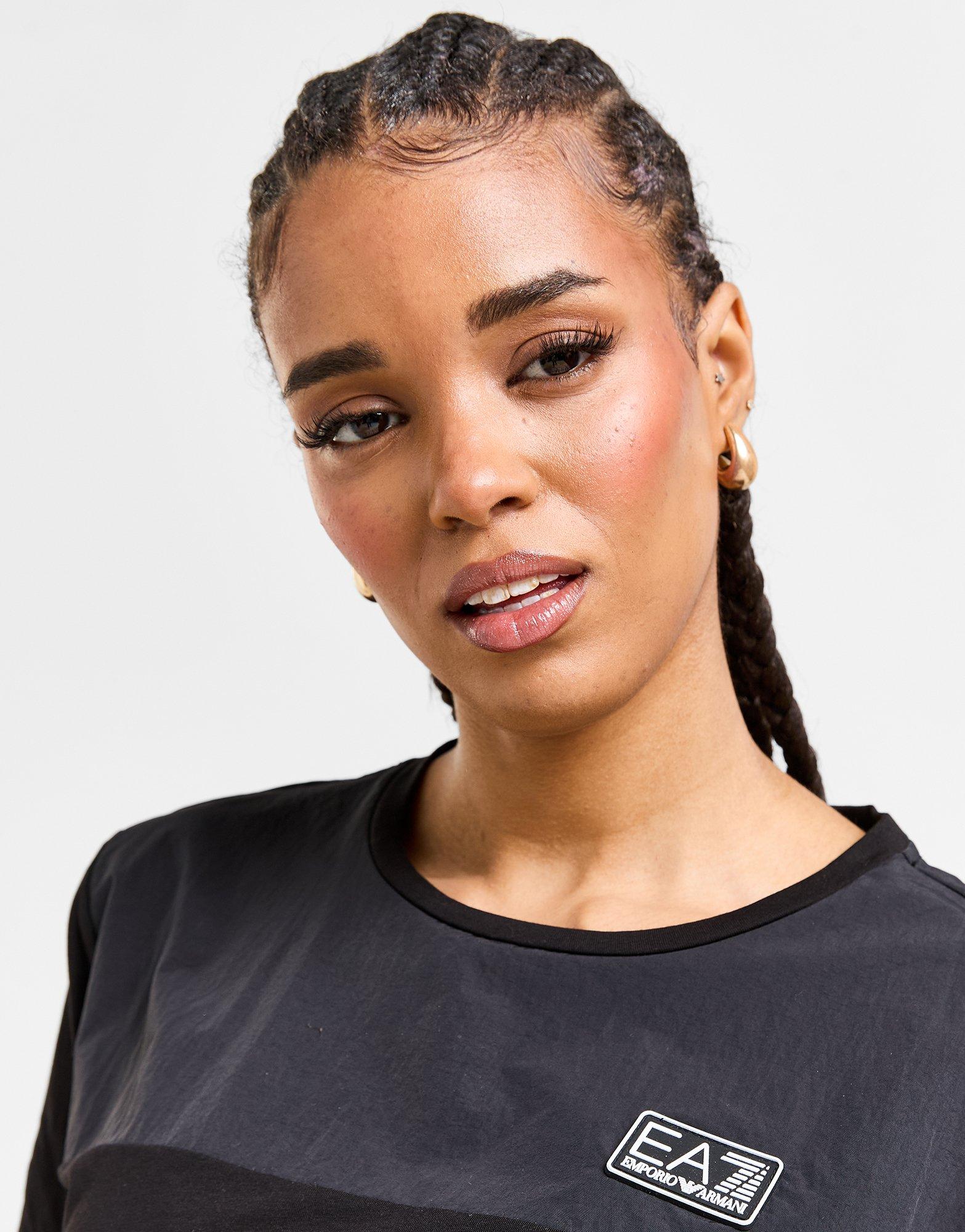 EA7 Emporio Armani Woven Panel Short Sleeve T-Shirt